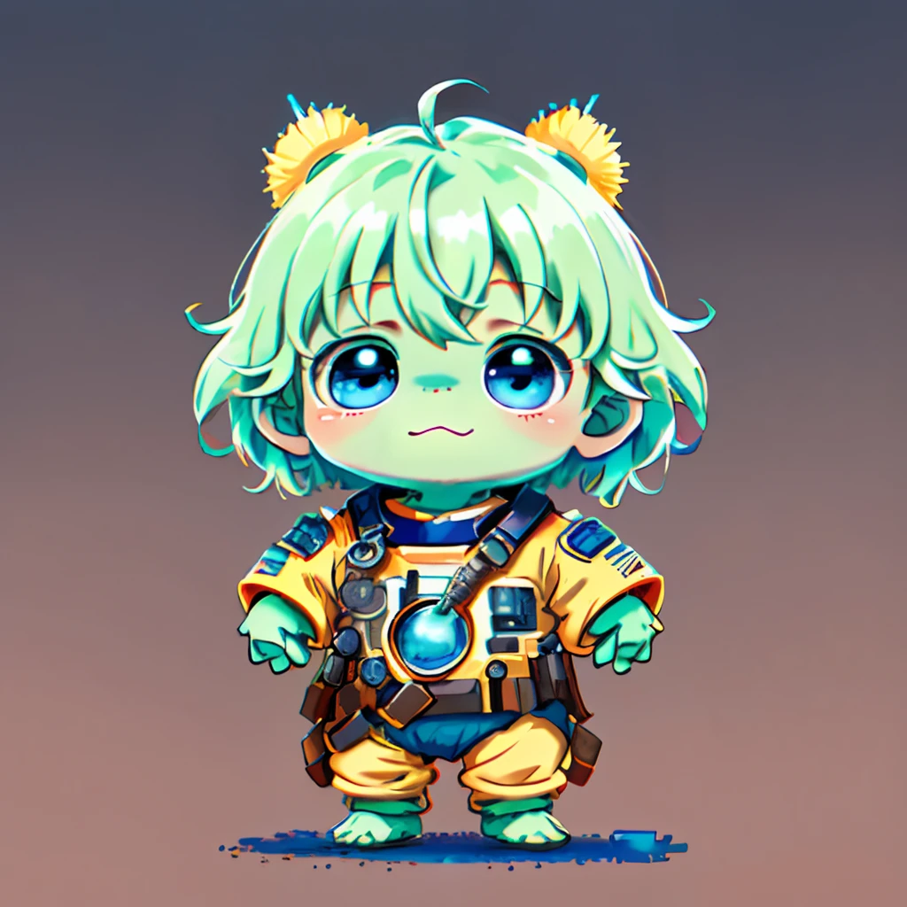 Irridescent color、Colorful pop mascot characters,Round and cute space robot, Farbe々ornamented、Colorful backgrounds,Fantasy,intricate-detail {brightened,K HD,32k constellations