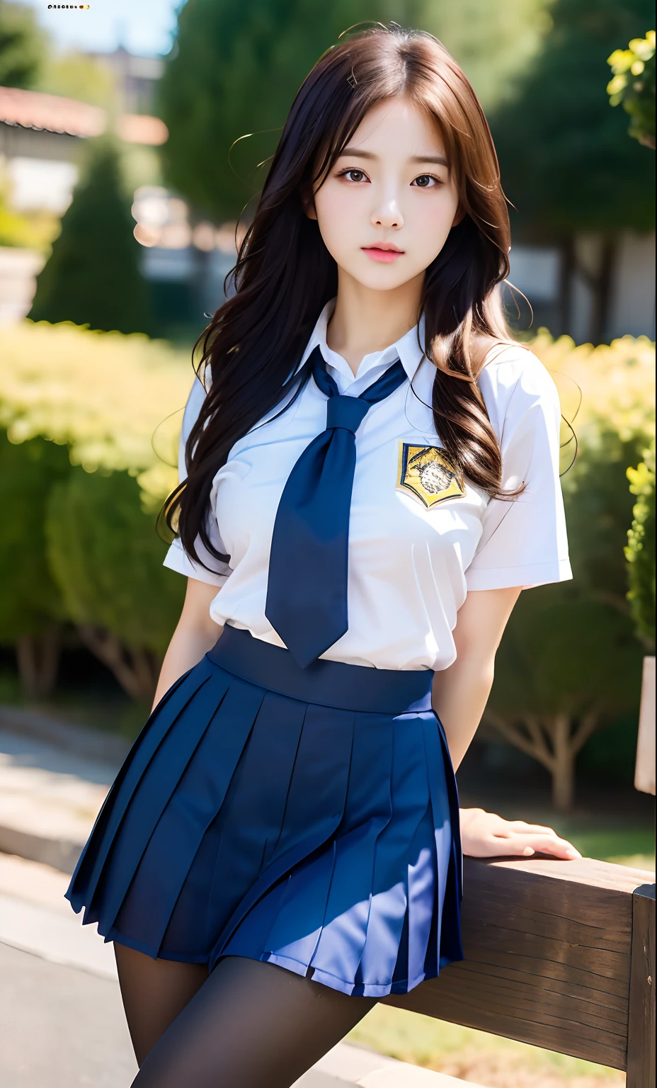 ulzzang-6500-v1.1, (raw photo:1.2), (photorealistic:1.4), beautiful detailed girl, very detailed eyes and face, beautiful detailed eyes, ridiculous, incredibly ridiculous, huge file size, super detailed, high resolution, very detailed, best quality, masterpiece, kemomimi, (((JK school uniform)), illustration, very detailed, CG, unified, 8k wallpaper, amazing, fine details, masterpiece, best quality, very detailed CG uniform 8k wallpaper, light on face, cinematic lighting, 1girl, 16 years old, ((no bra)), ()), ((dynamic pose)), (camel toe), (half), (pantyhose)