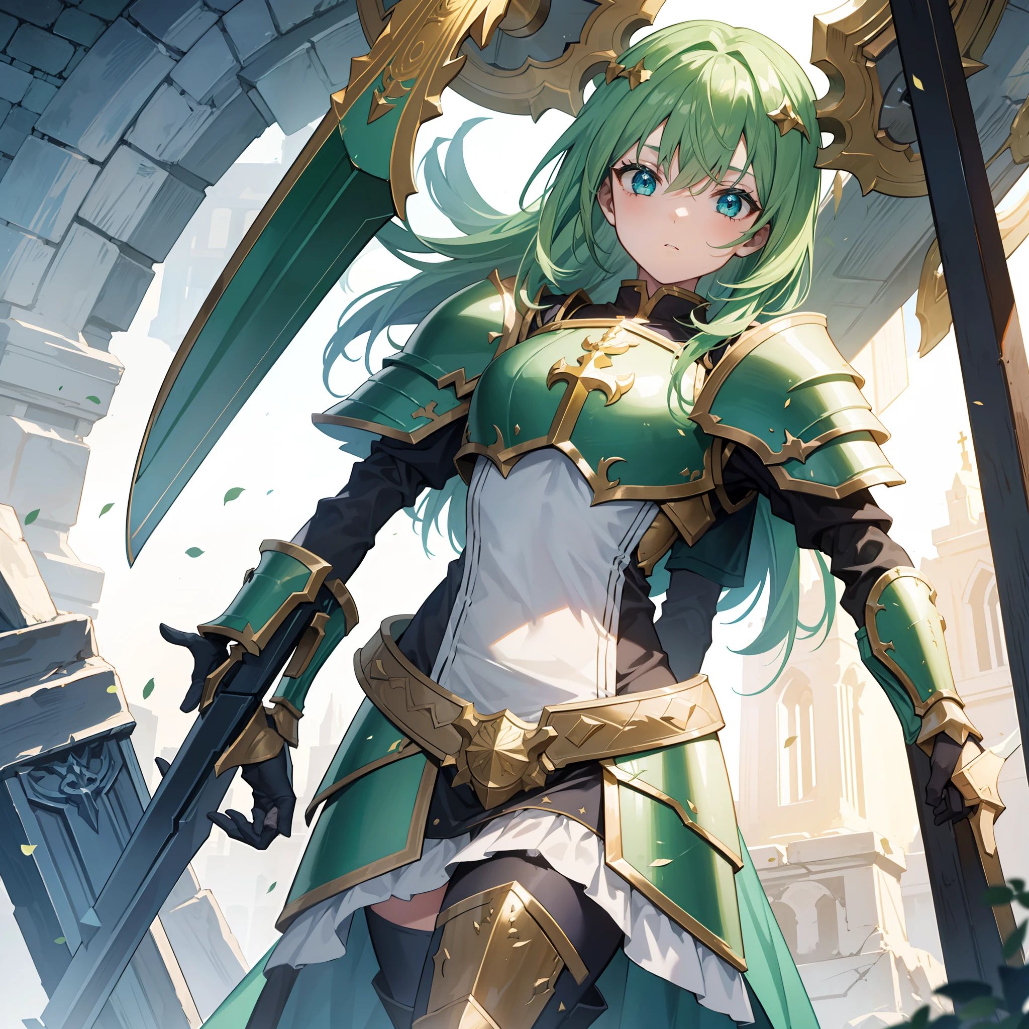 Ultra-high definition image quality、beautiful girl、Woman warrior、Female Swordsman、Light Armor、Green Boots、Long Hair、Knight's Hair Ornament、Black Hair、20-year-old、Be confident々face、Very short tight skirt、Sexy posture、Cowgirl、wilderness、Highest quality,Big Ass、Big Breasts、Thighs、god槍グングニルを握る、Black gorgeous embroidered lace panties、Kick off with your feet and jump、Joan of Arc style clothing、Wind King Barrier、Her hair is fluttering in the wind、The Sword of Promised Victory、god々Wearing a bright aura、Big Ass、Valkyrie the War Maiden、Crotch close-up、Angle from directly below、Steam is coming out of my crotch