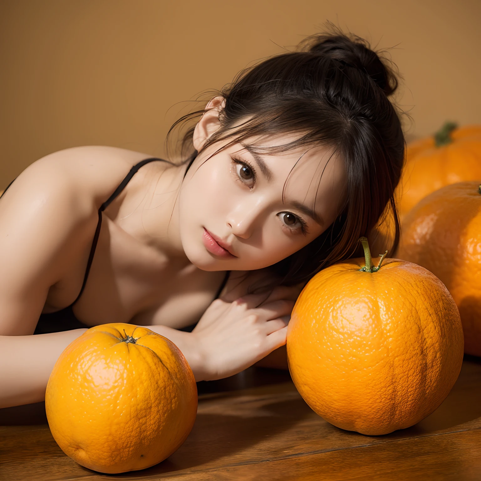 Draw a ripe orange