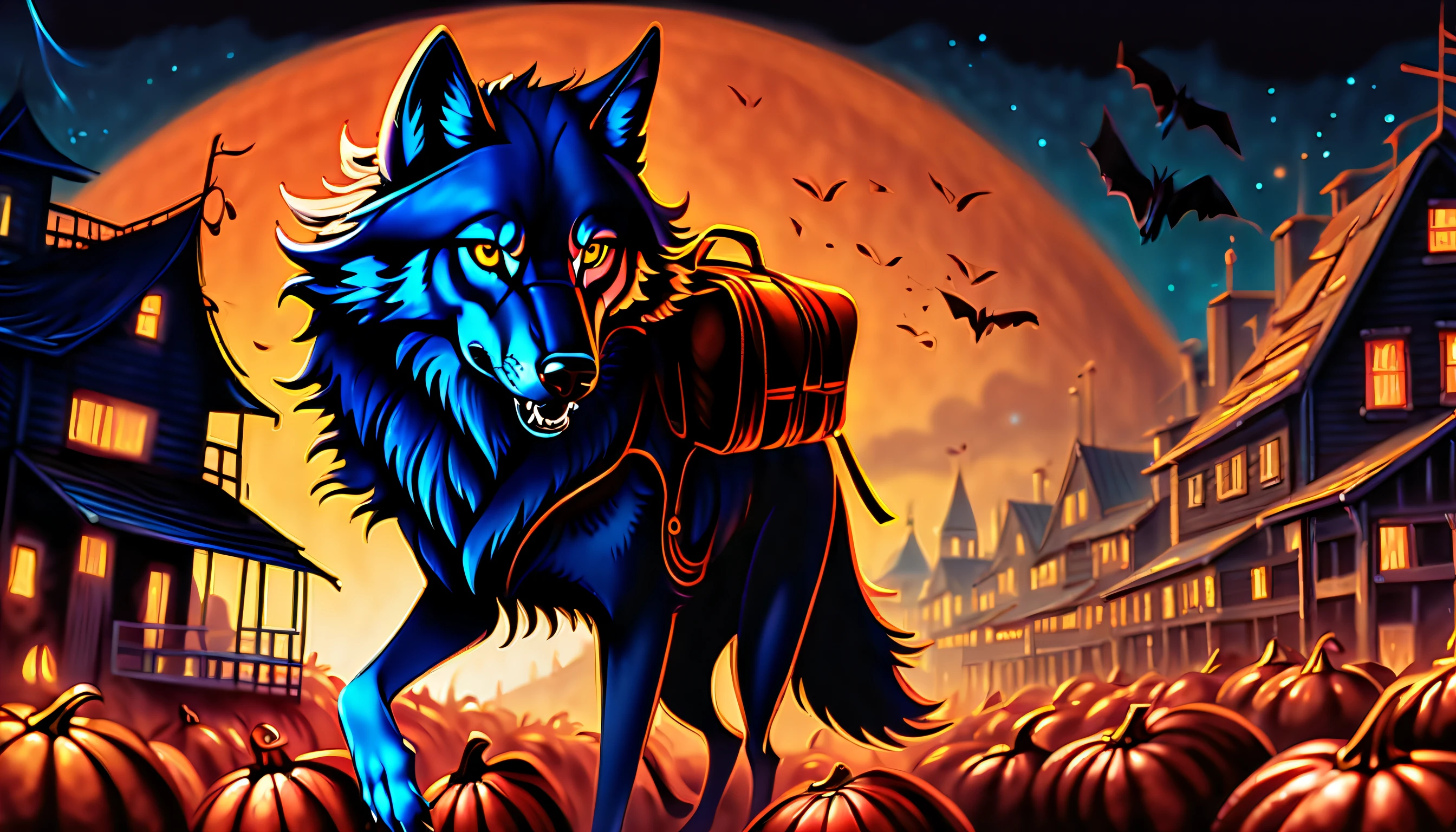 (((wolf pulling of pumpkin-cargo-car include all concept illustration:1.6))), (((fleeting and pretty girl who seems to disappear:1.5))), (create hell!! with crimson color rose carpet:1.1), (((blood is stirring and my soul is shaking:1.3))), (((wide long shot:1.3))), blue bird wake me up from in the dark, dim acid wish, dim mercury wish, delicate particle rain, reflection texture pumpkin-cargo, gusty wind, painful atmosphere, look at the distant sky, deep into dying, burning angel dust wings, ((judgment day of gods and evil gods architecture:1.1)), ((extremely insane detail:1.3)), (((exquisite detail, limitlessly high resolution:1.3))), (captured in the highest quality and unmatched beauty:1.1), holographic rendering, hyper real, illumination lighting, (multilayered intricately detailed:1.3), mystical atmosphere, ball pen line draw, add soft shadow coating, ((gouache paint coloring)), (extremely finely detailed), (epic highly quality:1.2), (((insanely beautiful dark fantasy style:1.5))), (((1-punpkin-cargo with No extra pumpkins:1.5))).