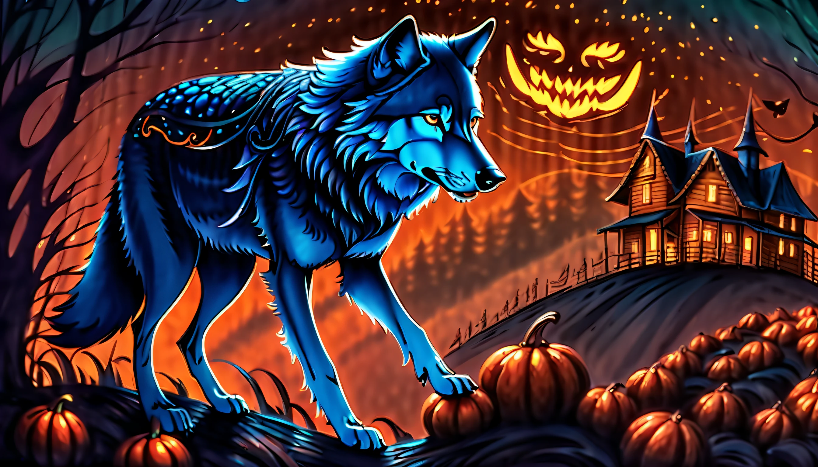 (((wolf pulling of fantasy pumpkin-cargo include all concept illustration:1.6))), (((blood is stirring and my soul is shaking:1.3))), (((ground level shot:1.3))), snow flower, delicate particle rain, reflection texture pumpkin-cargo, gusty wind, painful atmosphere, look at the distant sky, deep into dying, burning angel dust wings, ((extremely insane detail:1.3)), (((exquisite detail, limitlessly high resolution:1.3))), (captured in the highest quality and unmatched beauty:1.1), holographic rendering, illumination lighting, (multilayered intricately detailed:1.3), mystical atmosphere, ball pen line draw, add soft shadow coating, ((gouache paint coloring)), (extremely finely detailed), (epic highly quality:1.2), (((insanely beautiful dark fantasy style:1.5))), (((1-punpkin-cargo with No extra pumpkins:1.5))).
