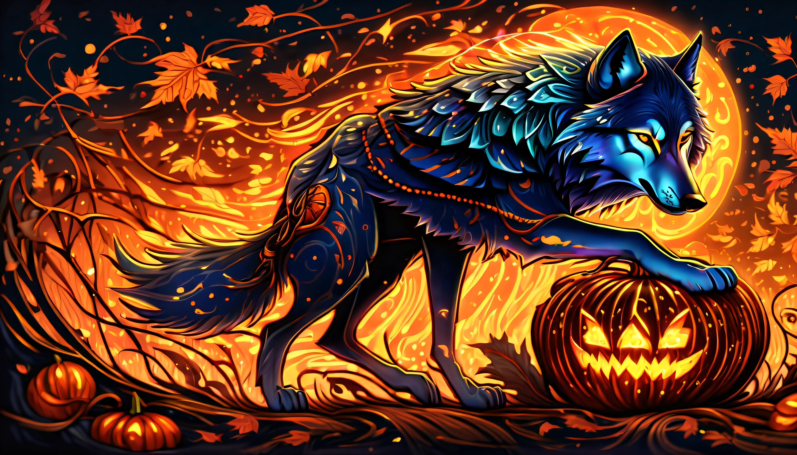 (((wolf pulling with fantasy pumpkin-cargo include all concept illustration:1.6))), (((blood is stirring and my soul is shaking:1.3))), (((ground level shot:1.3))), snow flower, delicate particle rain, reflection texture pumpkin-cargo, gusty wind, painful atmosphere, burning angel dust wings, ((extremely insane detail:1.3)), (((exquisite detail, limitlessly high resolution:1.3))), (captured in the highest quality and unmatched beauty:1.1), holographic rendering, illumination lighting, (multilayered intricately detailed:1.3), mystical atmosphere, ball pen line draw, add soft shadow coating, ((gouache paint coloring)), (extremely finely detailed), (epic highly quality:1.2), (((insanely beautiful dark fantasy style:1.5))), (((1-punpkin-cargo with No extra pumpkins:1.5))), (((pumpkin-cargo of true masterpiece:1.3))),