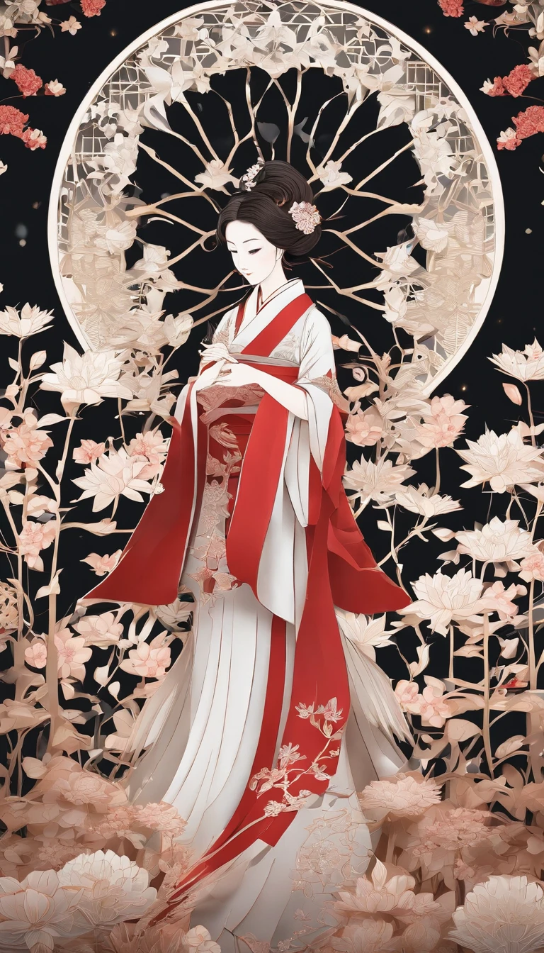 Master masterpieces,high detal,femele,Shine brightly,with fair skin,big breasts enchanting,Wear a flower crown,Long hair shawl,Starlight,night scene,starryskybackground