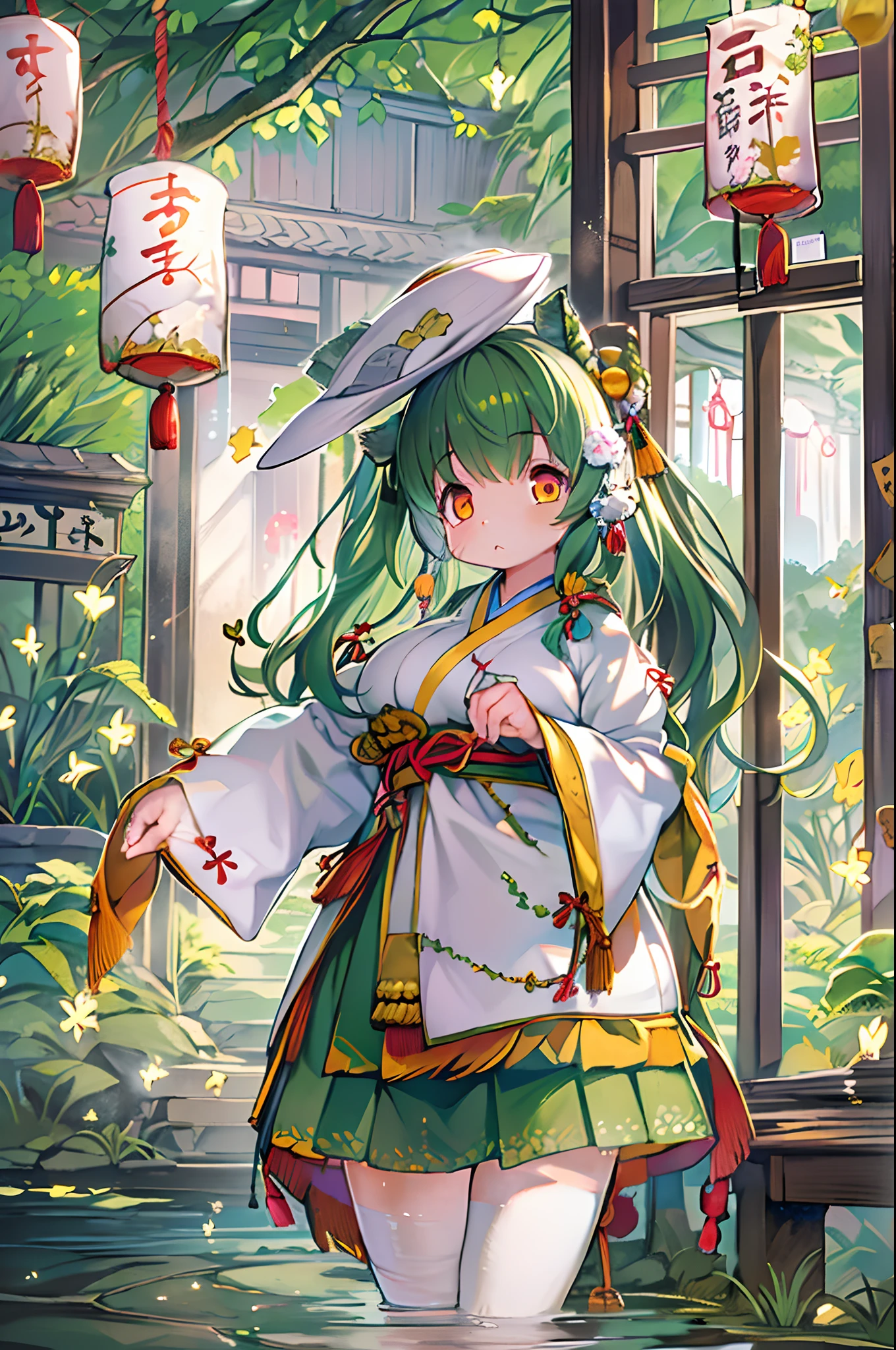 (1girl in:1.3),Solo,__body-parts__,, Official art, Unity 8k壁纸, ultra-detailliert, Beautiful and aesthetic, Beautiful, masutepiece, Best Quality,Fantastic atmosphere, Calming Palette, tranquil mood, Soft shading,, shrine maiden, Charmspell, Familiar amulets, shrine maiden duties,、washing