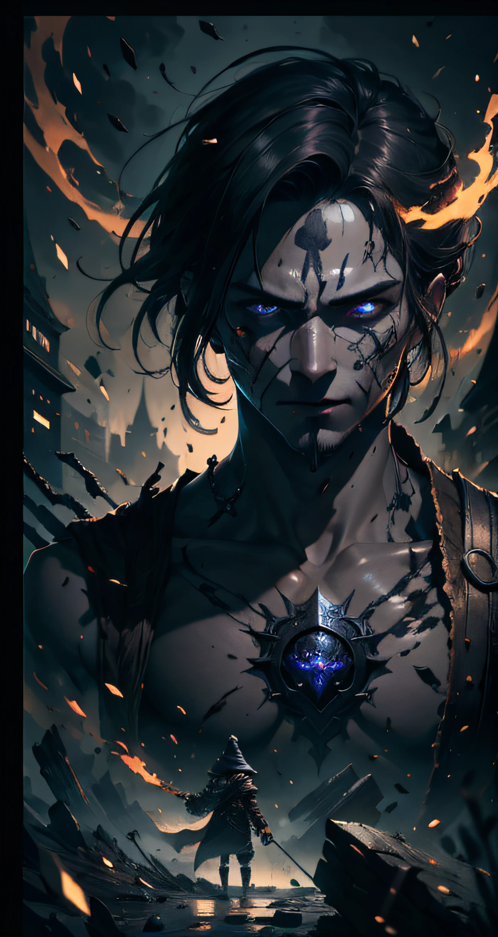 You can use the name "kai" to generate images and create a story for this character, building upon the previous description of their face, eyes, mouth, and the dark background. kai, a battle-hardened warrior, carries the weight of his experiences in his eyes and the stern lines of his mouth, ready to embark on a new adventure or face a new challeng in 8k high quality