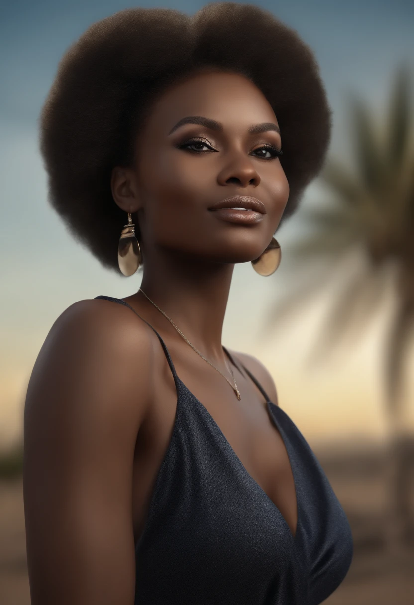 Best quality, belle fille africaine, ultra highres, (photoreallistic:1.4), Photo brute, 1fille, belle femme africaine, belle peau, cheveux noirs:1.7, africaine, ((Cheveux courts:1.5)), 30 ans, Joyeux rire:1.2,
