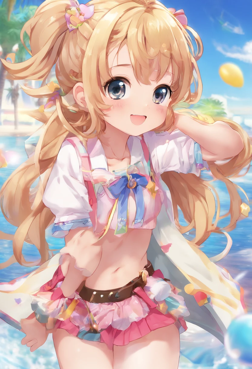 best quality, expressive eyes, perfect face,,full body,very long hair,crown,flower ornaments, smile, kindergarten body, curve, , kindergarten, gems, party room, gold coins,rings,ribbon,cakes,lift frill dress,powder,cute,kawaii,cute pose,lying,,navel, pussy, pussy juice,cum,sex,penis,creampie,