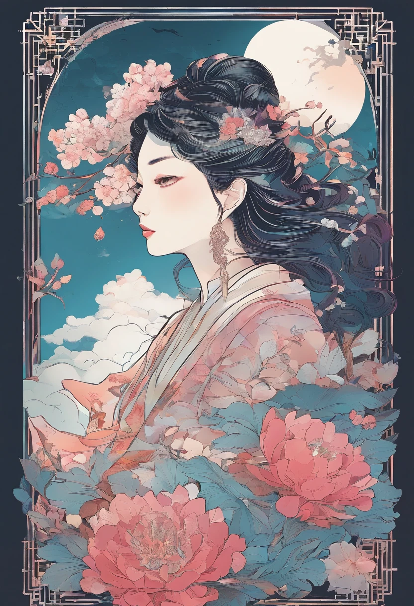 holy sacred light rays，Beautiful spectrum。A bouquet of plum blossoms and peony flowers，The petals shimmer white，Against a blue background，Reflect bright、Ultra-clear photos。Transparent metal armor，Angry and mighty，It emits fluorescence as if it has vitality。cleanness、refractions、Portrait of optical imaging，Create the ultimate in the intersection of reality and magic、Fantastical artistic effects。Deduction in the dark，Trends in the arts。Crystal clear as pearls，8K HD shell skin