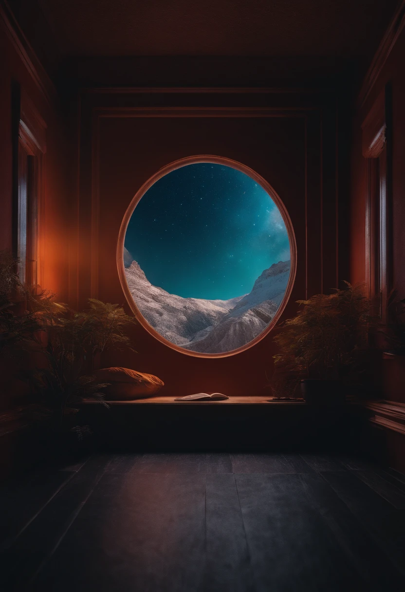 Salo humanoide realista cinematico 8 k fundo com a lua