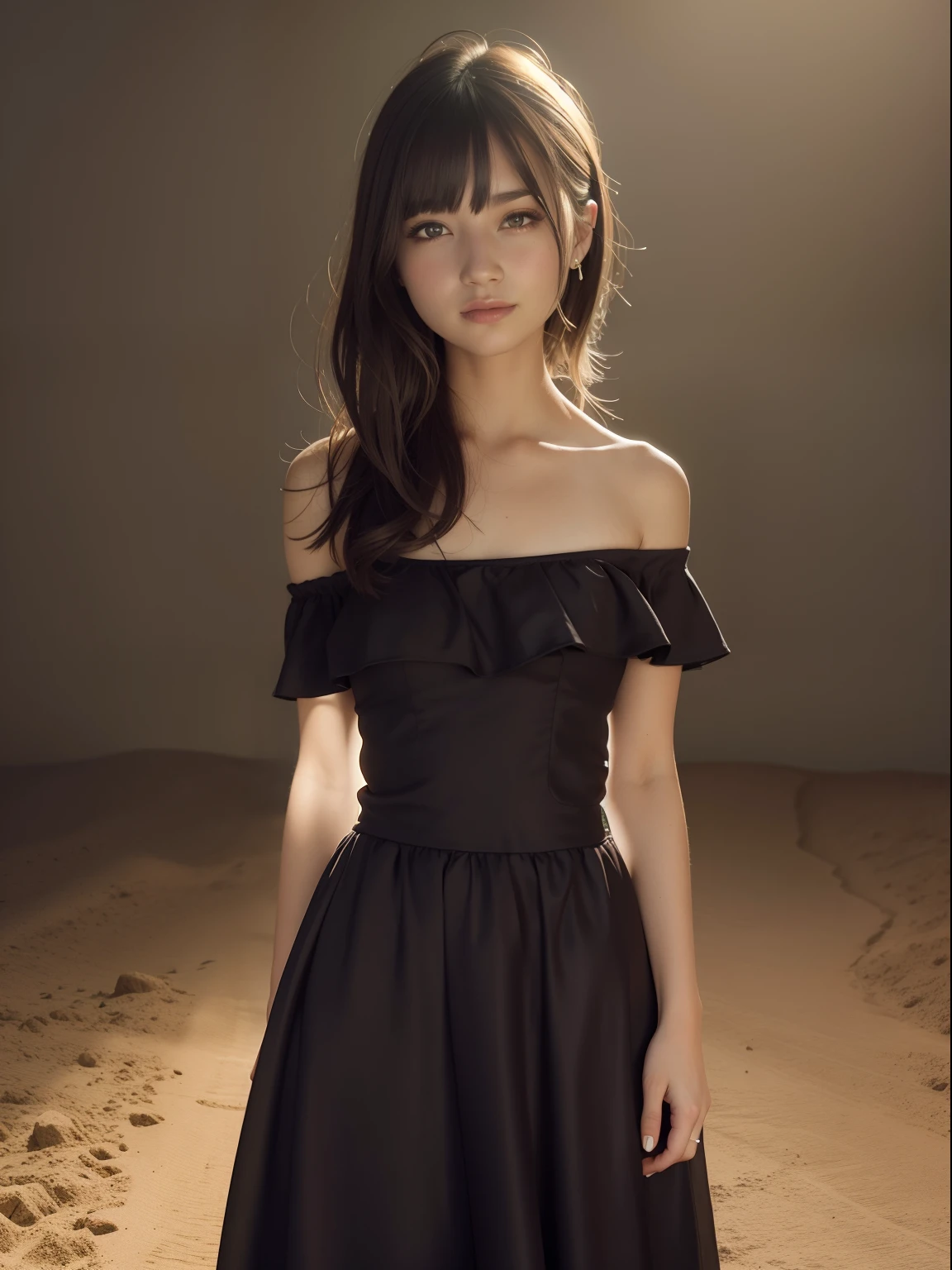 1girl, offshoulder, smile, cute, waist up, deep shadow, in the dark, low key
best quality, masterpiece, (photorealistic:1.4)