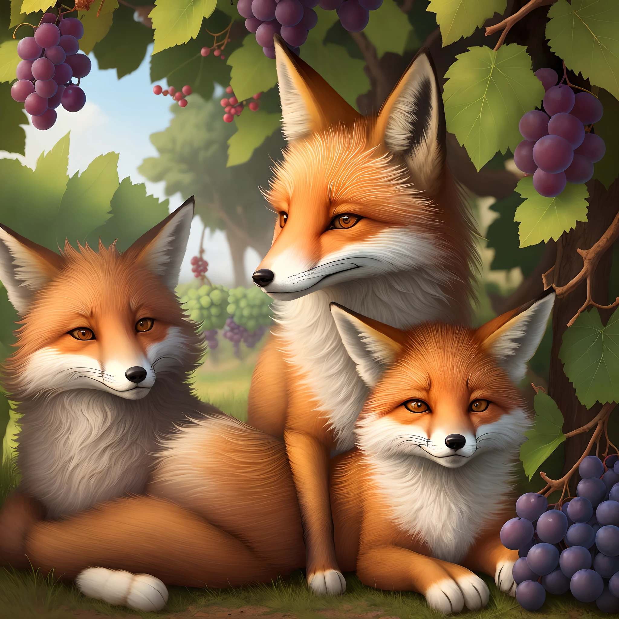 The fox and the grapes fable
