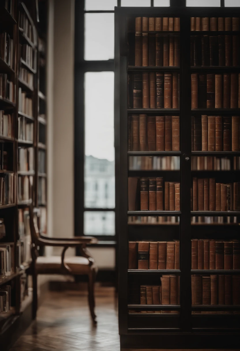 Espacio elegante,brillante,Gimnasio minimalista,There are bookshelves,Hay equipos de gimnasia,River view from the window