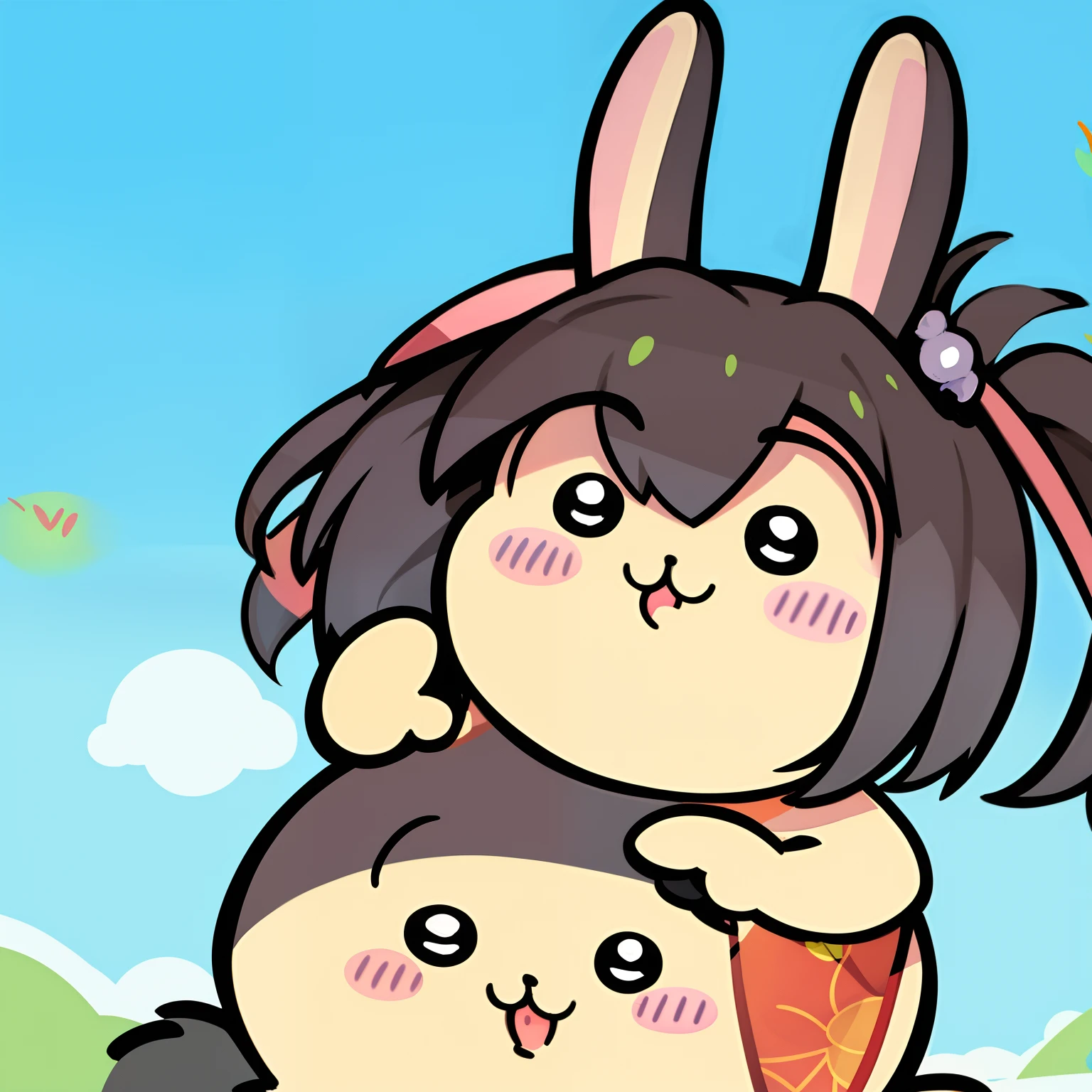 ​masterpiece、Girl personified by a raccoon、Tanuki ears, tail and legs、dance、Cute、psychedelic