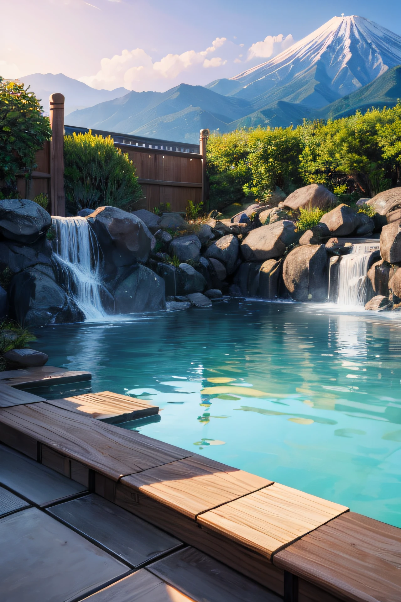 japanese hotspring, no human, ultra detail,no character, background,anime