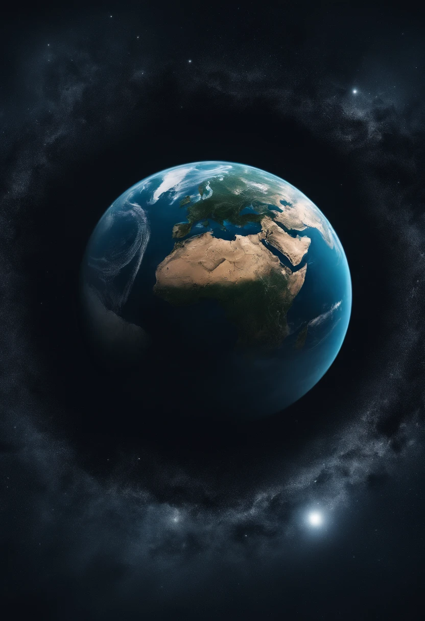 (((Polluted planet earth seen from space)}I, best quality, alta qualidade, high resolution