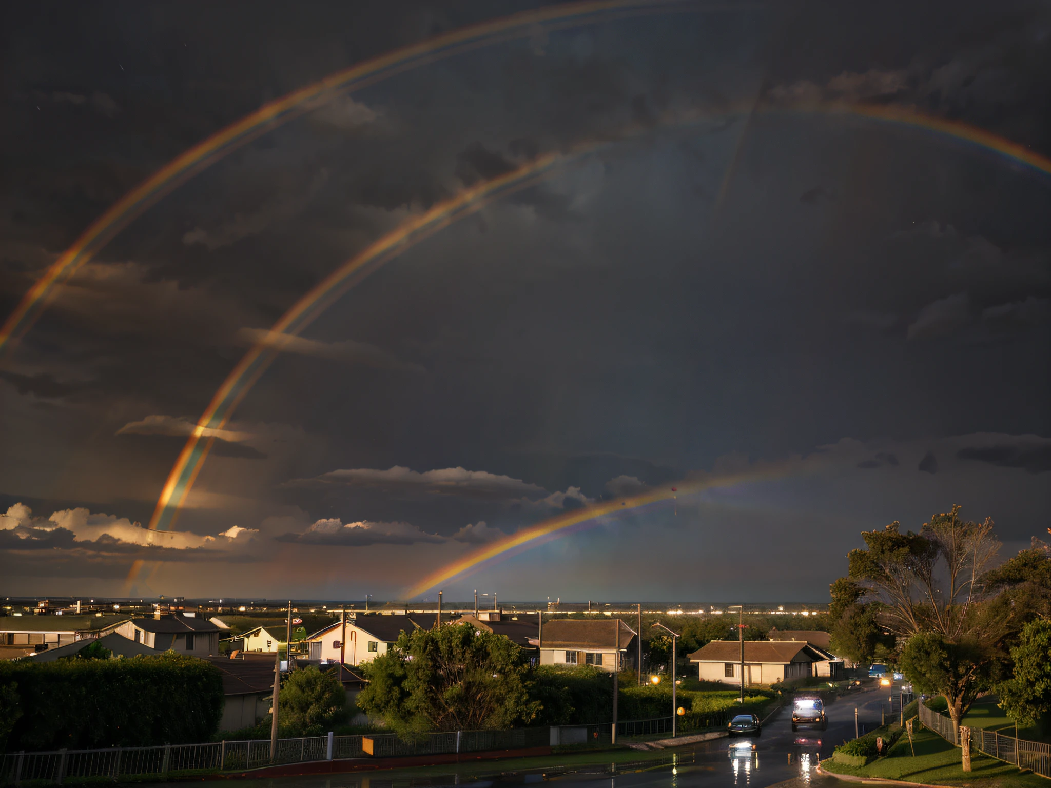 Rainbow After the Rain: A beautiful rainbow arcing across the sky after a refreshing rainfall.
