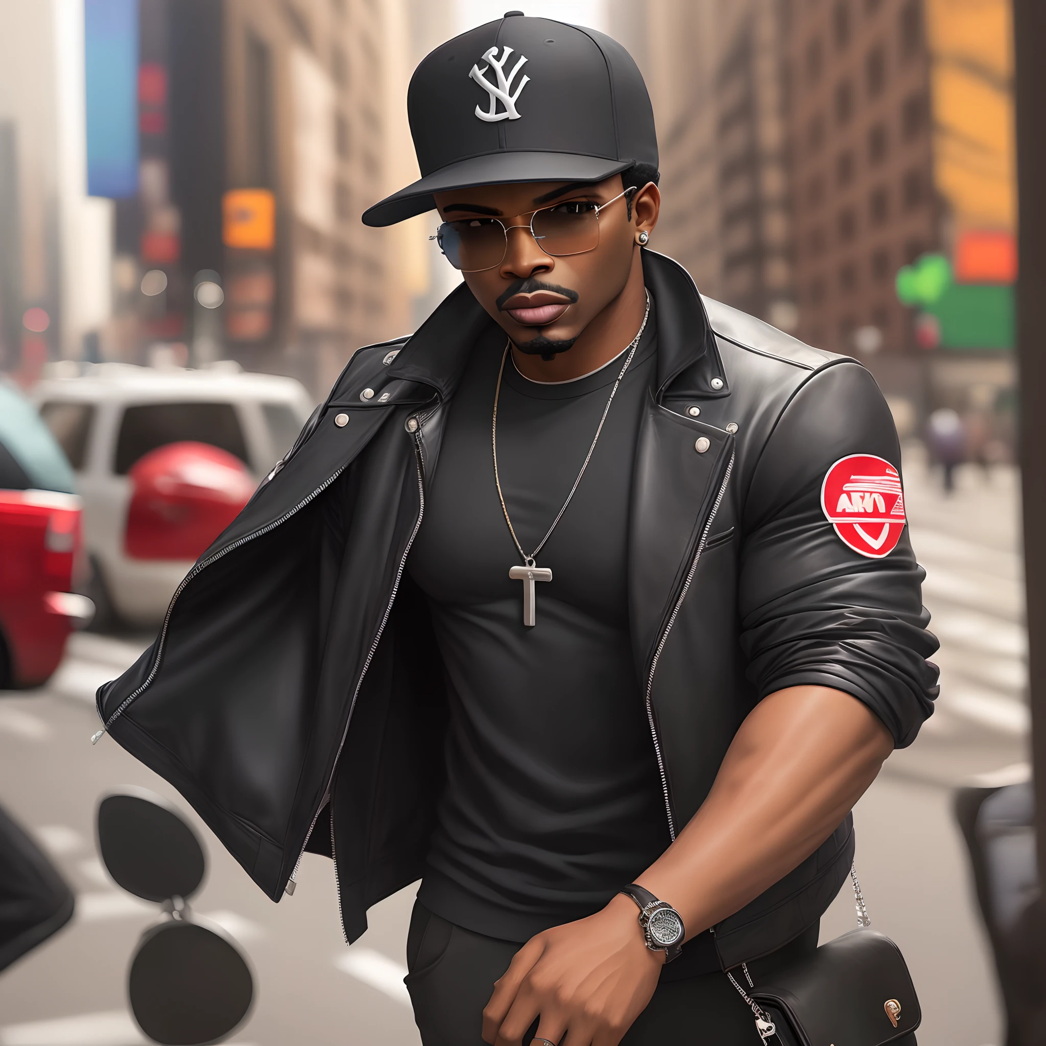 Gere um menino Negro Gangstar e Nova York