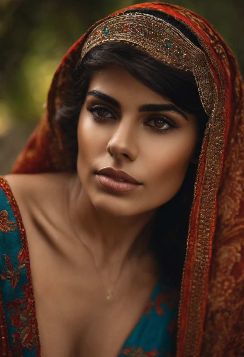 fotografia de retrato ultrarrealista de latina loira muito bonita e desejada pelos homens