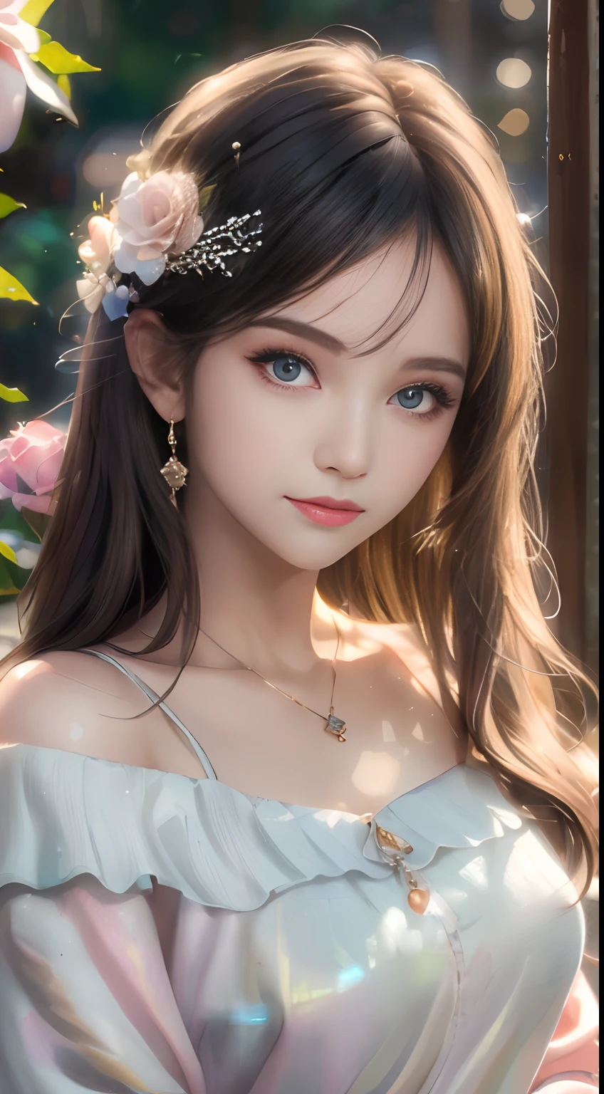 (Close-up:1.4)、(RAW photo:1.2)、(photorealistic:1.4)、(masterpiece:1.3)、(highest quality:1.4)、(Beautiful woman with perfect body:1.4)、young japanese woman、solo、7 head and body、(very beautiful:1.2)、 (Medium chest:1.3)、(Slender beautiful girl)、(beautiful and detailed eyes)、(attractive big eyes)、(beautiful double eyelids)、(beautiful and detailed face)、(short bob:1.3)、diagonal bangs、view audience、classy dress、No sleeve、Upper body、