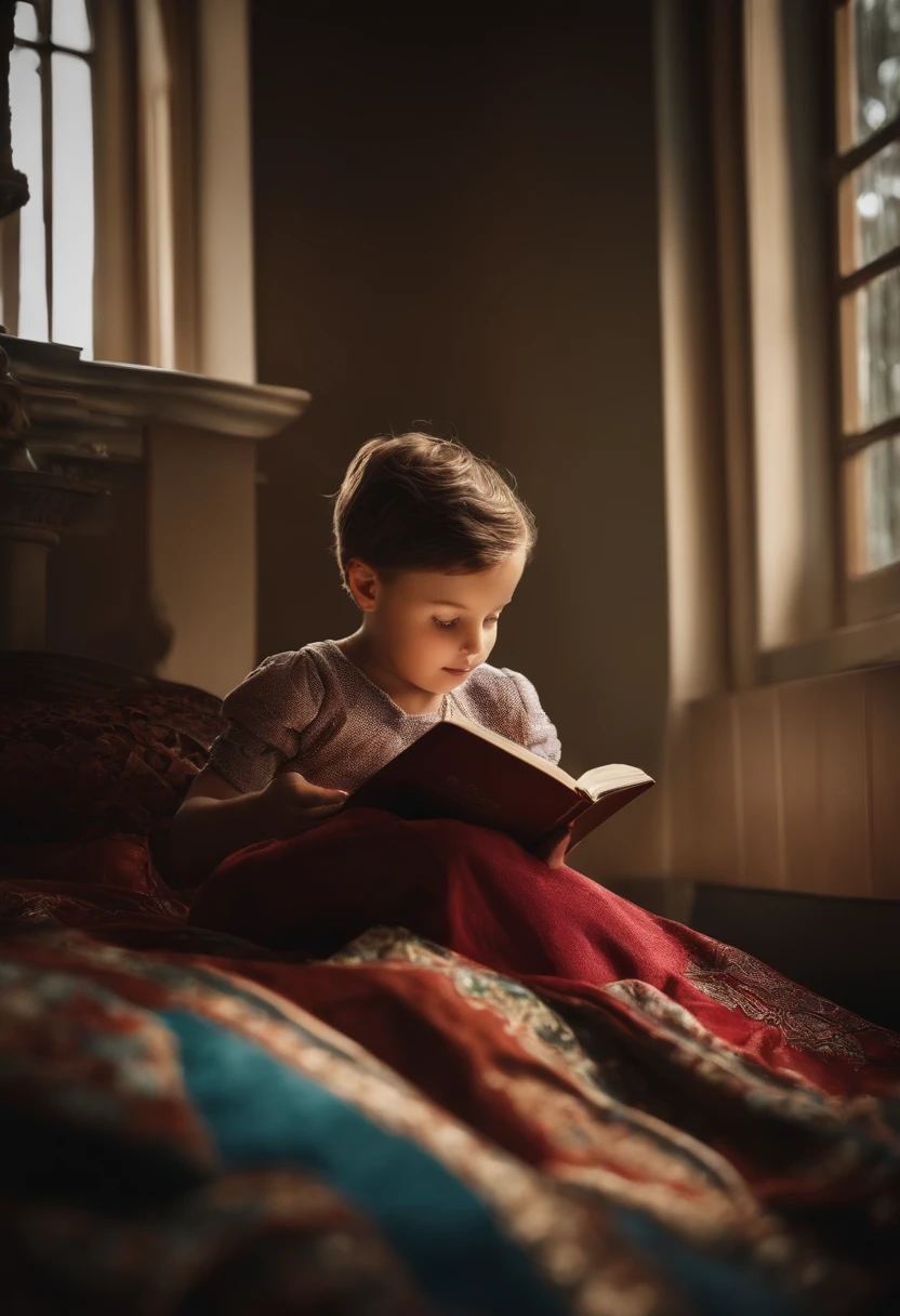A child reading a book