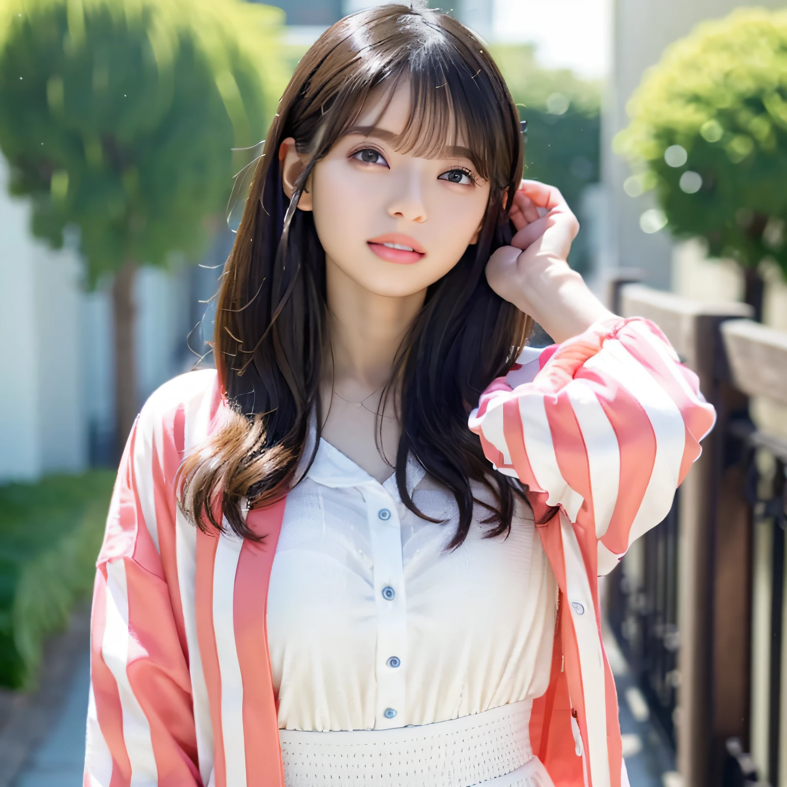 great laughter、top-quality、de pele branca、Real Human Skin、(Detailed)、oval-face、pores、超A high resolution、(8K、Raw photography、Photorealsitic:1.4)、2 girls in、Slimed、(A person who sees with calm and goddess-like eyes)Happiness:1.2)、(lipgloss、Eye lashes、Gloss Face、top-quality、超A high resolution、Wide range of lighting、Natural Shading)、oversize jacket、Fashion Shirts、Cityscape、
