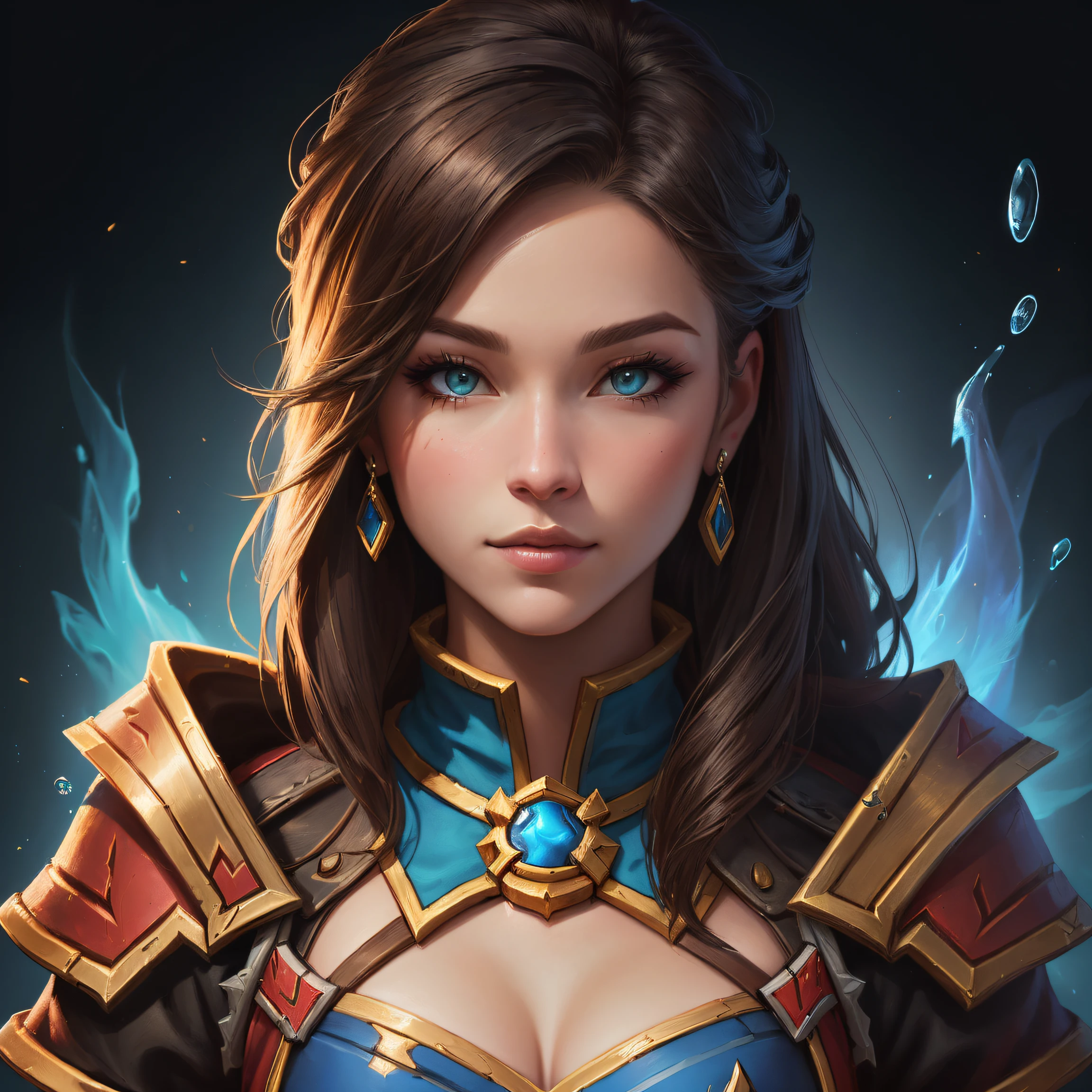 female mage with stitched lips, from hearthstone, hearthstone official splash art, realistic fantasy illustration, hearthstone card game artwork, fantasy hearthstone art style, close up