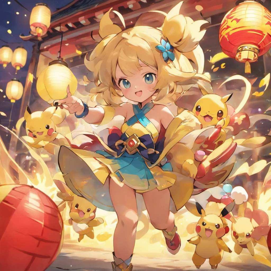 modern day,Cartoon ,Chinese big breasts,Taste of the year,Spring festival,lanterns,Cannon fight,