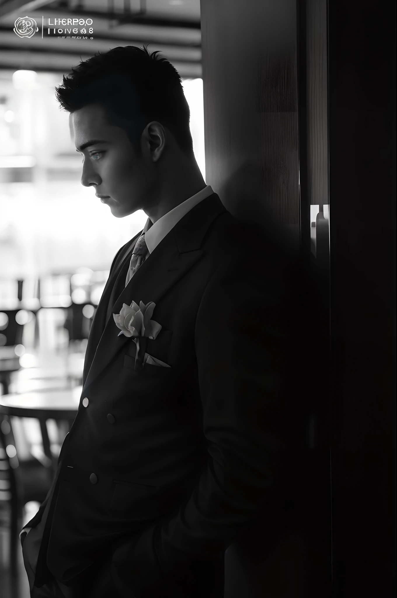 arafed man in a suit and tie standing in a restaurant, groom, mid shot portrait, shot with canon eoa 6 d mark ii, side portrait imagery, shot with sigma f/ 4.2, shot with sigma f / 4. 2, shot on leica sl2, side profile portrait, shot on sony a 7, profile posing, posed in profile