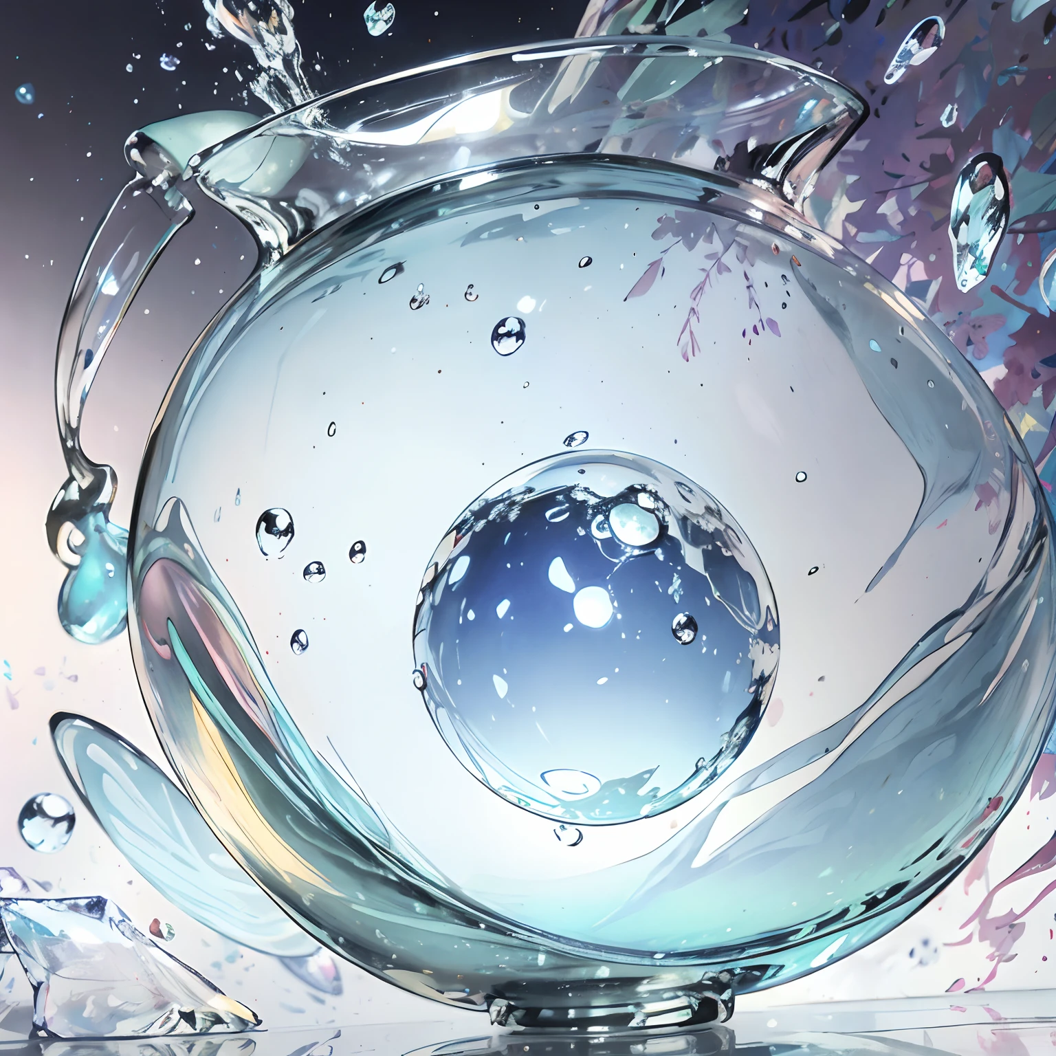 sherbet、soap bubbles、spherical body、glass、Glass Ball、glass、salt