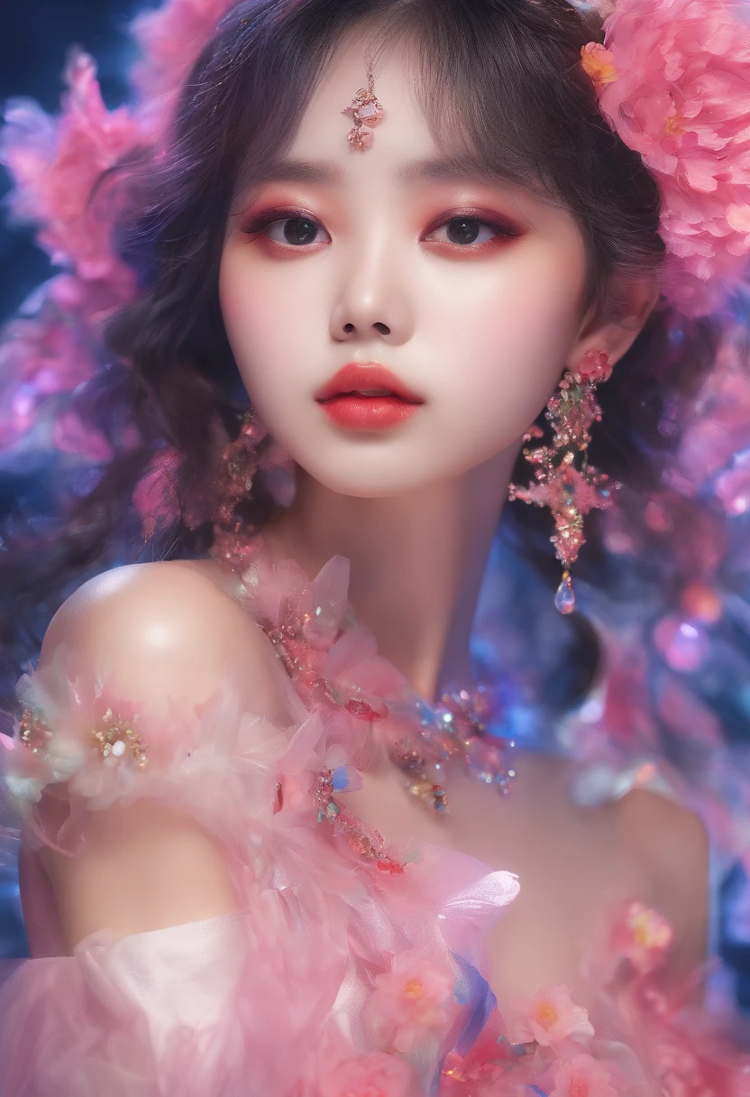 (8K, RAW photo, Photorealistic:1.25) ,( Gloss on lips, eyeslashes, gloss face, Glossy glossy skin, Best quality, 超高分辨率, Depth of field, color difference, Caustics, Broad lighting, naturalshadow,Kpop idol) Zhang Shaohan