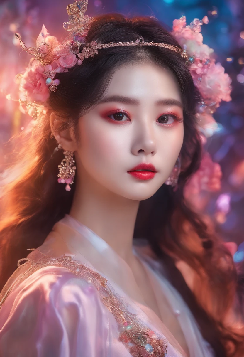 Zhang Shaohan(8K, RAW photo, Photorealistic:1.25) ,( Gloss on lips, eyeslashes, gloss face, Glossy glossy skin, Best quality, 超高分辨率, Depth of field, color difference, Caustics, Broad lighting, naturalshadow,Kpop idol)