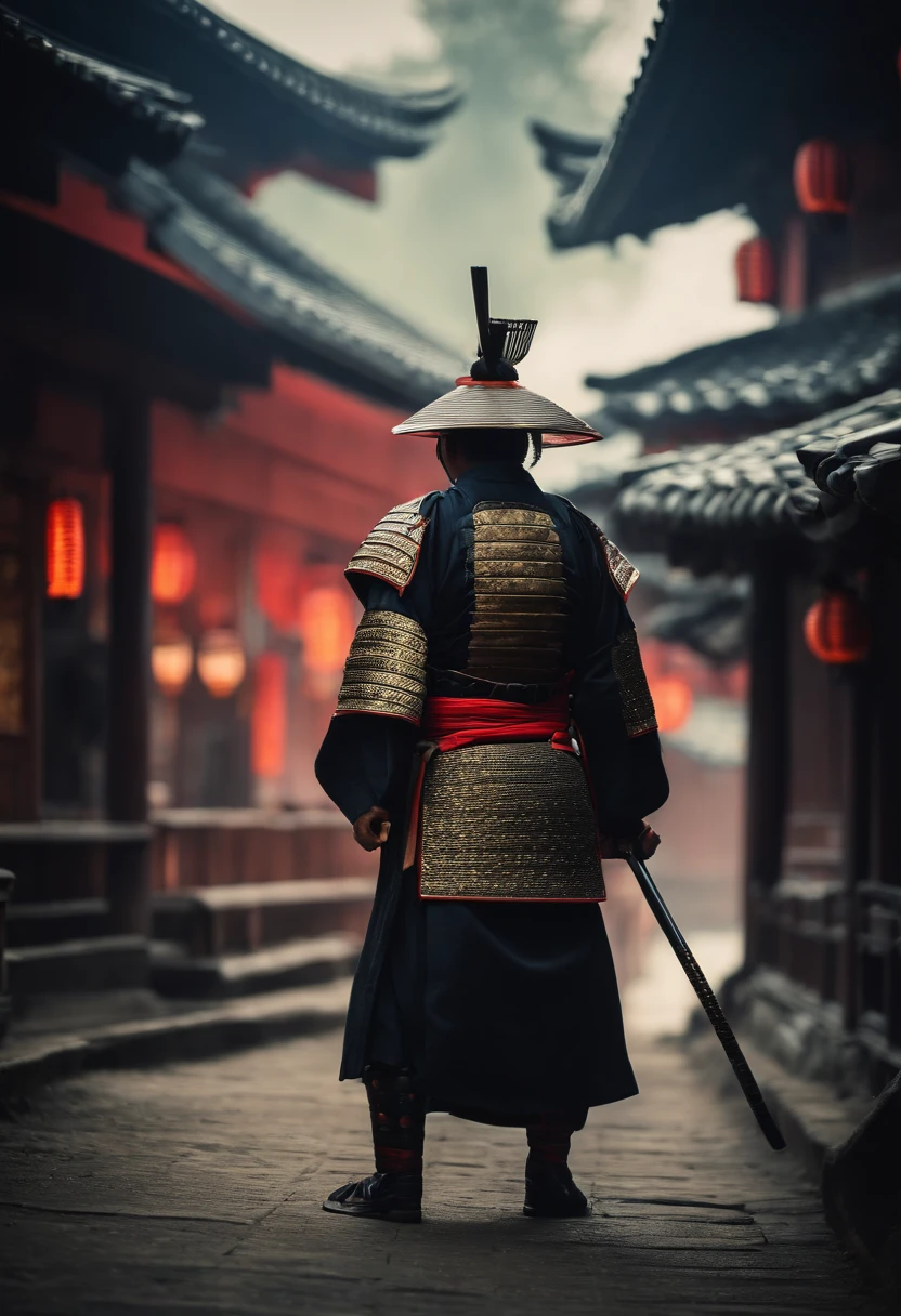 samurai shounin do arroz futurista imagem de perfil