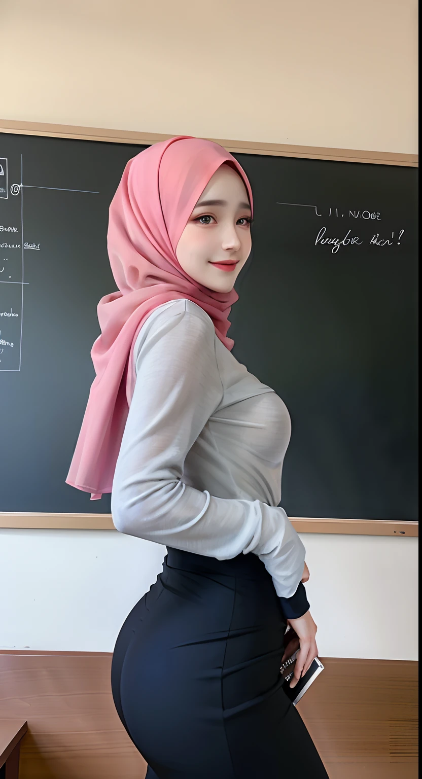(photorealistic:1.4), best quality, masterpiece, ultra high res, 1girl, (detailed face:1.2), (detailed eyes:1.2), (detailed hijab:1.2), (detailed clothes:1.2), 4k, (detailed color:1.2), (super big breast:1.2), (W cup:1.2), (Transparent outfit:1.2), (Smiling:1.2), (breast stod out:q.2)