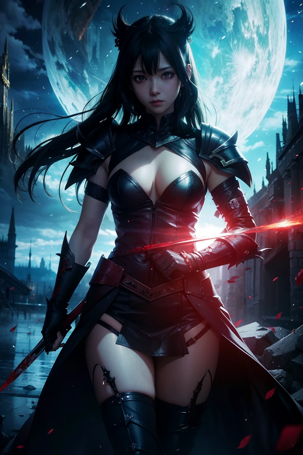 Art in fantasy anime mythic action effect, sharp focus, studio photo, masterpiece, UHD, Bloodbourne aesthetic style