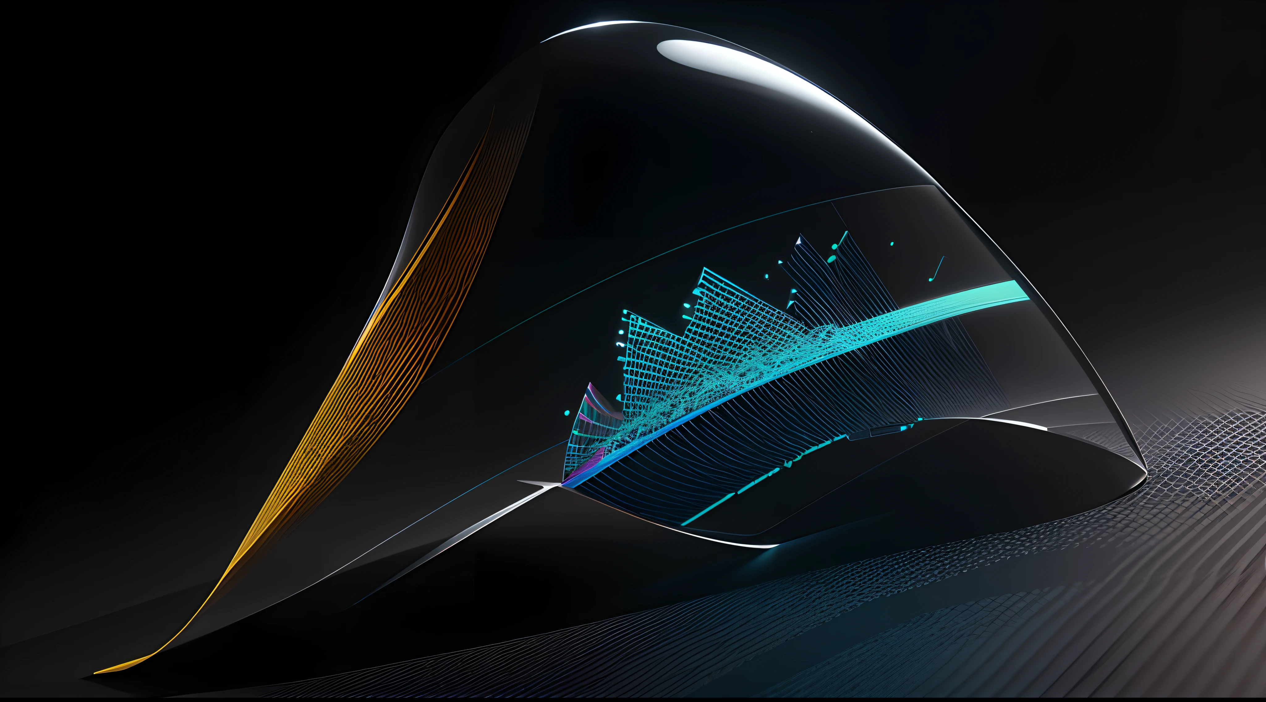 Engaging 3D visualization featuring stunning graphs、glinting