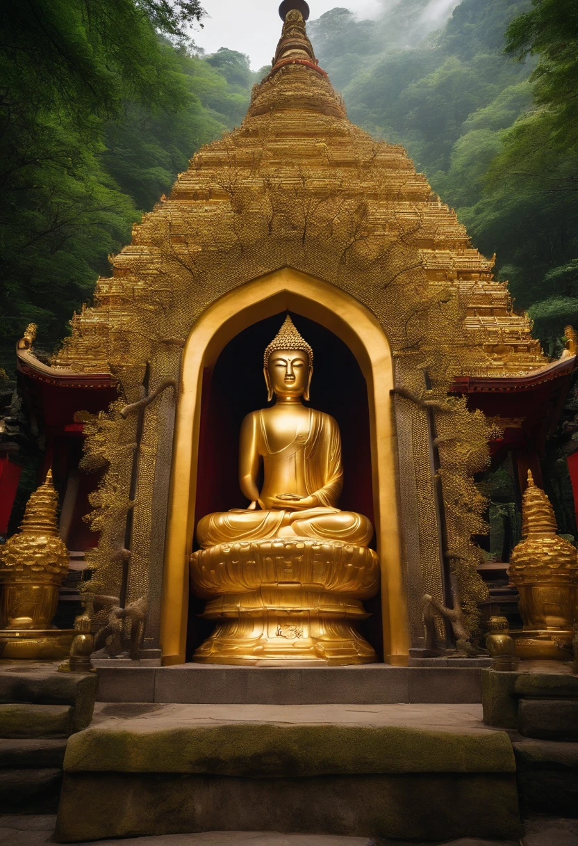 jpn、the woods、Golden Buddha、shrines