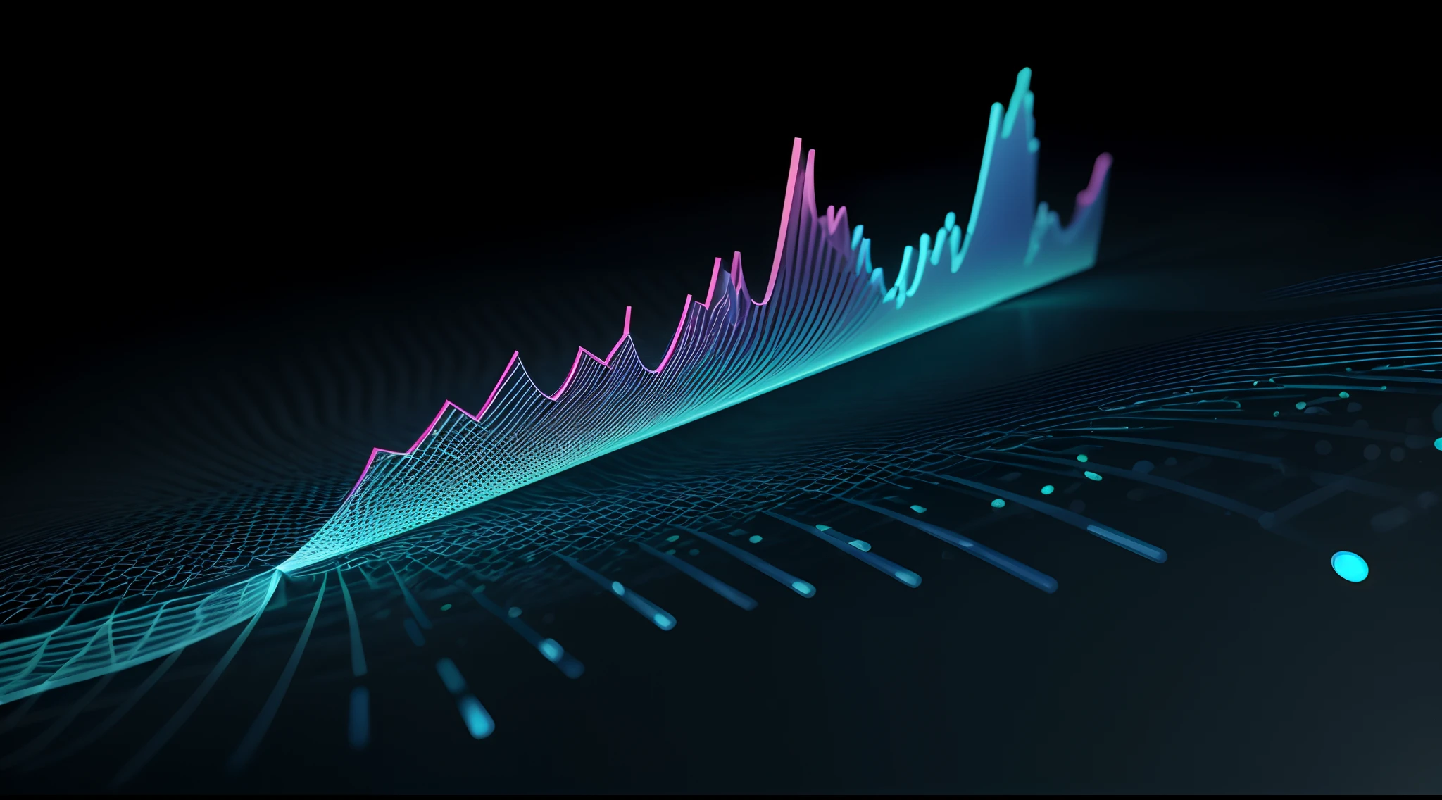 Engaging 3D visualization featuring stunning graphs、glinting