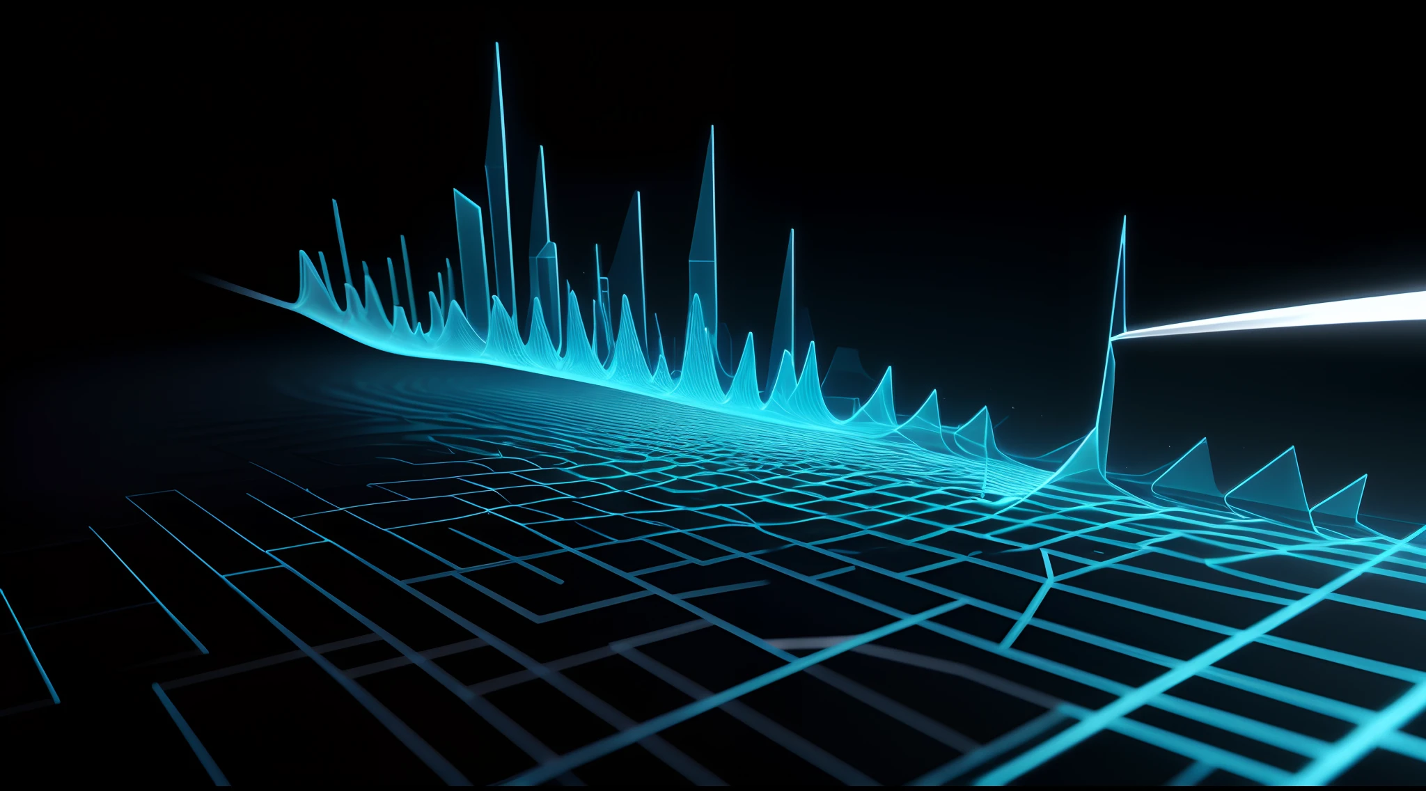 Engaging 3D visualization featuring stunning graphs、glinting