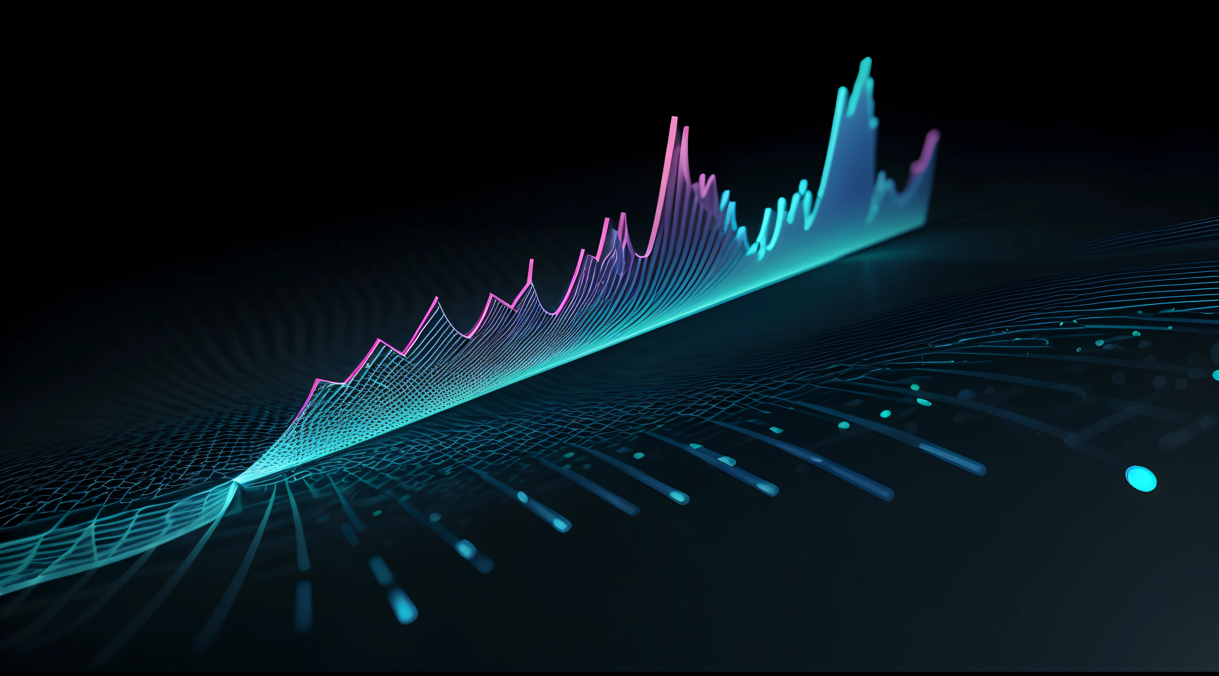 Engaging 3D visualization featuring stunning graphs、glinting