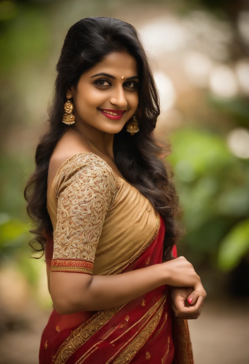 Indian kolkata girl,sexy eyes, sexy,boobs, smile on face, wear saree, no blouse, no bra,only saree