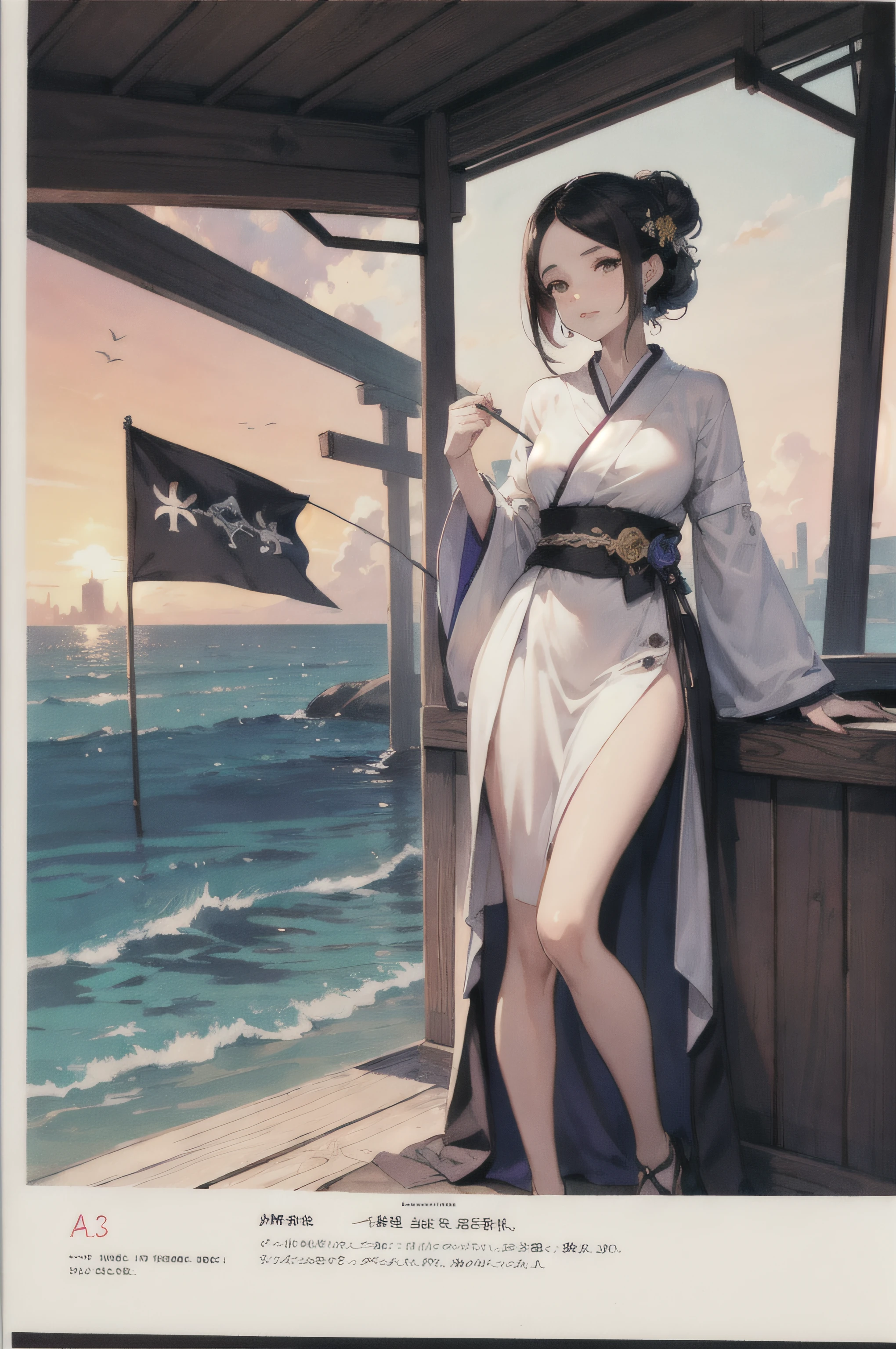 (Alta qualidade, Luzes detalhadas, Sombras detalhadas), 1 Asian girl, Despida, Orgulhosa, Ao ar livre, Simple scenario. --auto