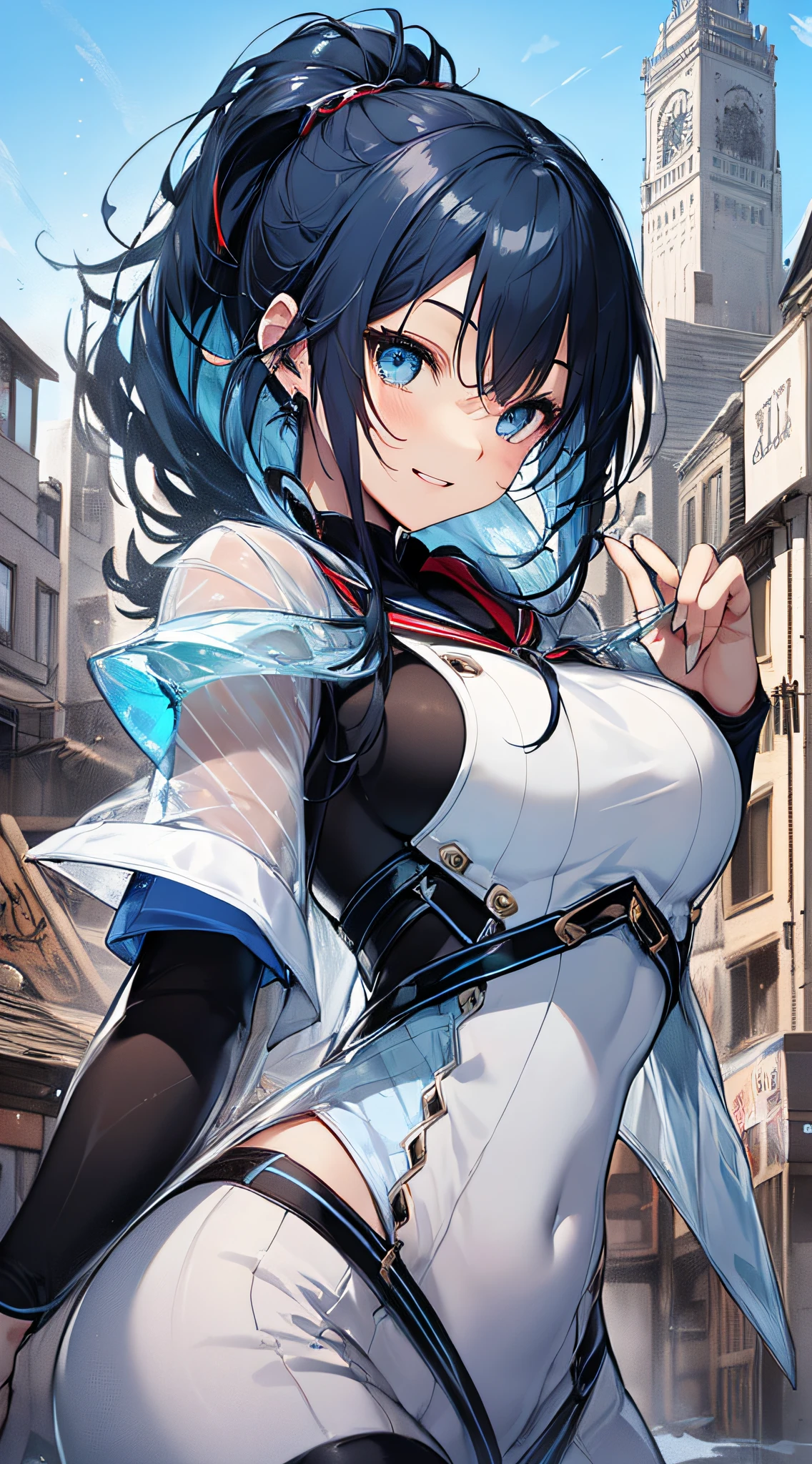 rem, anime style, rezero, high qualite, large breasts