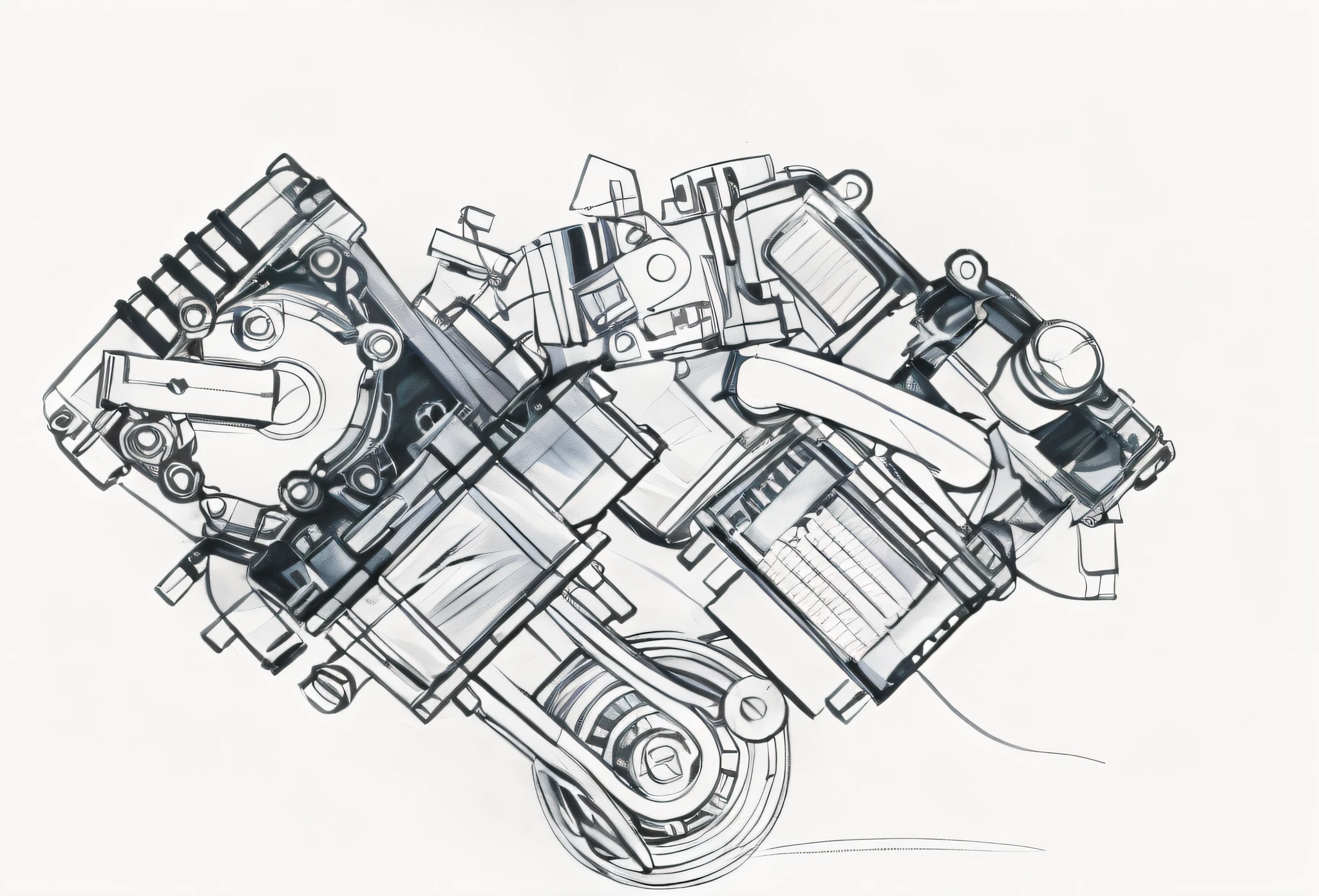 Hand drawn style lines