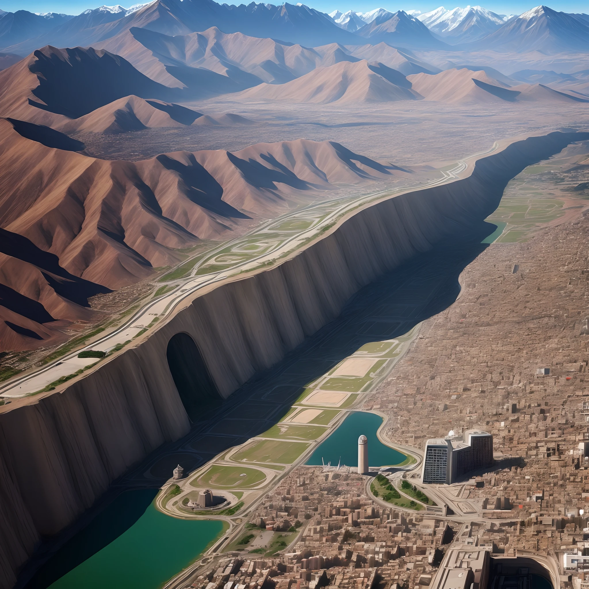 Crea la ciudad de la paz bolivia con un estilo de Star wars