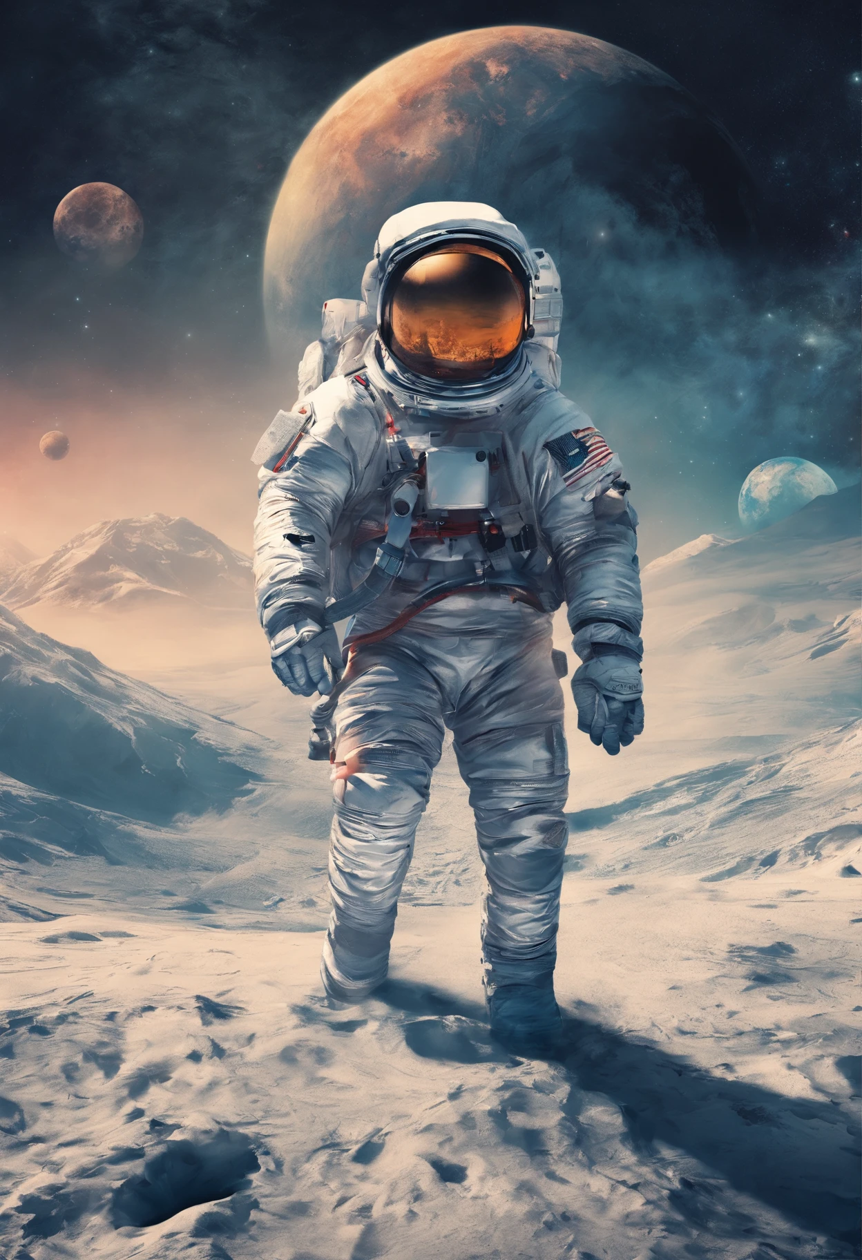 a person named Zack in a futuristic space suit, exploring the surface of an alien planet, captured in the style of interstellar exploration, cosmic adventurer, otherworldly discoveries, sci-fi space odyssey. --auto --s2