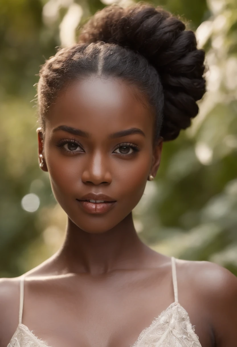 ((Dark African skin, Very deep ebony skin)), ((Its beauty is undeniable)), ((Excited cute face)), ((Ultra-detailed perfect eyes,)), ((Pose mignonne)), ((Langue sortie)), ((Seductive )), sexy, (( bare ass sexy)), ((African long curly African ponytail,)), (( peau)), ((debout, Vue de face)),  ((dehors, Villes publiques)), Sharp Focus CGI, photoreallistic, High detail, Realstic, Masterpiece, absurderes, Best quality, Hdr, High quality, K HD, Extremely detailed, 8k wallpaper, Intricate details, 8K UHD, Full-HD, (photo realist:1.2), contraste, Dazzling lights, lighting cinematic, natural lighting, hard light, Backlit lighting, Illumination globale, Occlusion environnementale nsfw