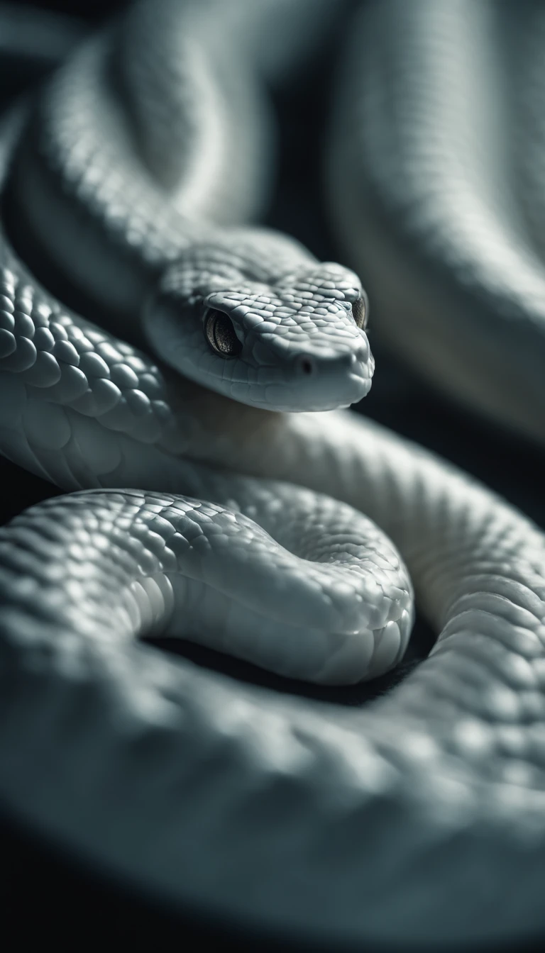 serpent，white colors，immensity，with light glowing，3Dtrue，mito，cinematic colorgrade