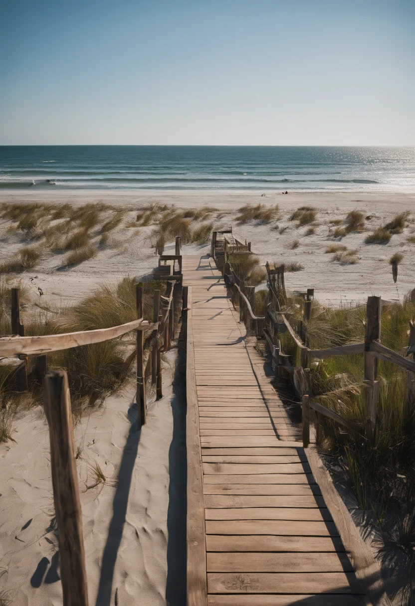 exquisite and detailed drawings, beautiful long wooden fishing pier with a seafood restaurant at the end, on the gulf coast of florida, sunny, island style, chill vibes, people fishing, people walking, HD, highly detailed, clean drawings, 2d, joy, good mood, happiness, a small unexpecteted whimsical magic element, 64K