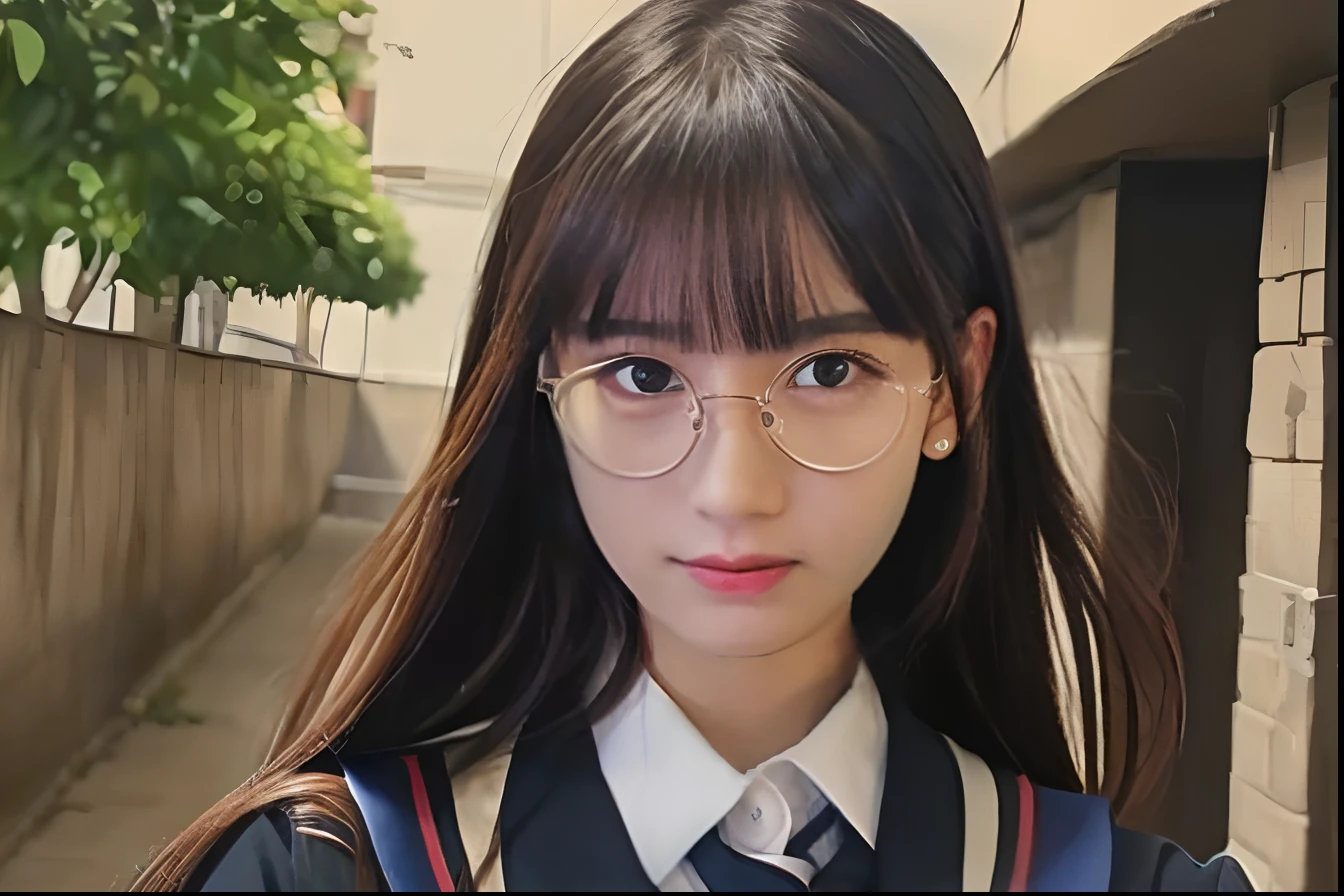 ulzzang -6500-v1.1, (Raw photo:1.2), (Photorealistic:1.4), Beautiful detailed girl, Very detailed eyes and face, Beautiful detailed eyes, Ridiculous, Incredibly ridiculous, Huge file size, High resolution, Very detailed, Best Quality, masutepiece, Kemomimi, (((JK school uniform)), Illustration, Very detailed, nffsw, unified, 8K Wallpaper, amazing, Fine details, masutepiece, Best Quality, Highly detailed ticker uniform 8K wallpaper, Light on Face, Cinematic lighting, 1girl in, sixteen years old, ((No bra)), ()), ((Dynamic Pose)), (Camel toe), (half), 校服、Young Face、Young look、Lori、a beauty girl、Lolita、hi-school girl、eye glass、Glasses Girl、Glasses Pose、The whole picture